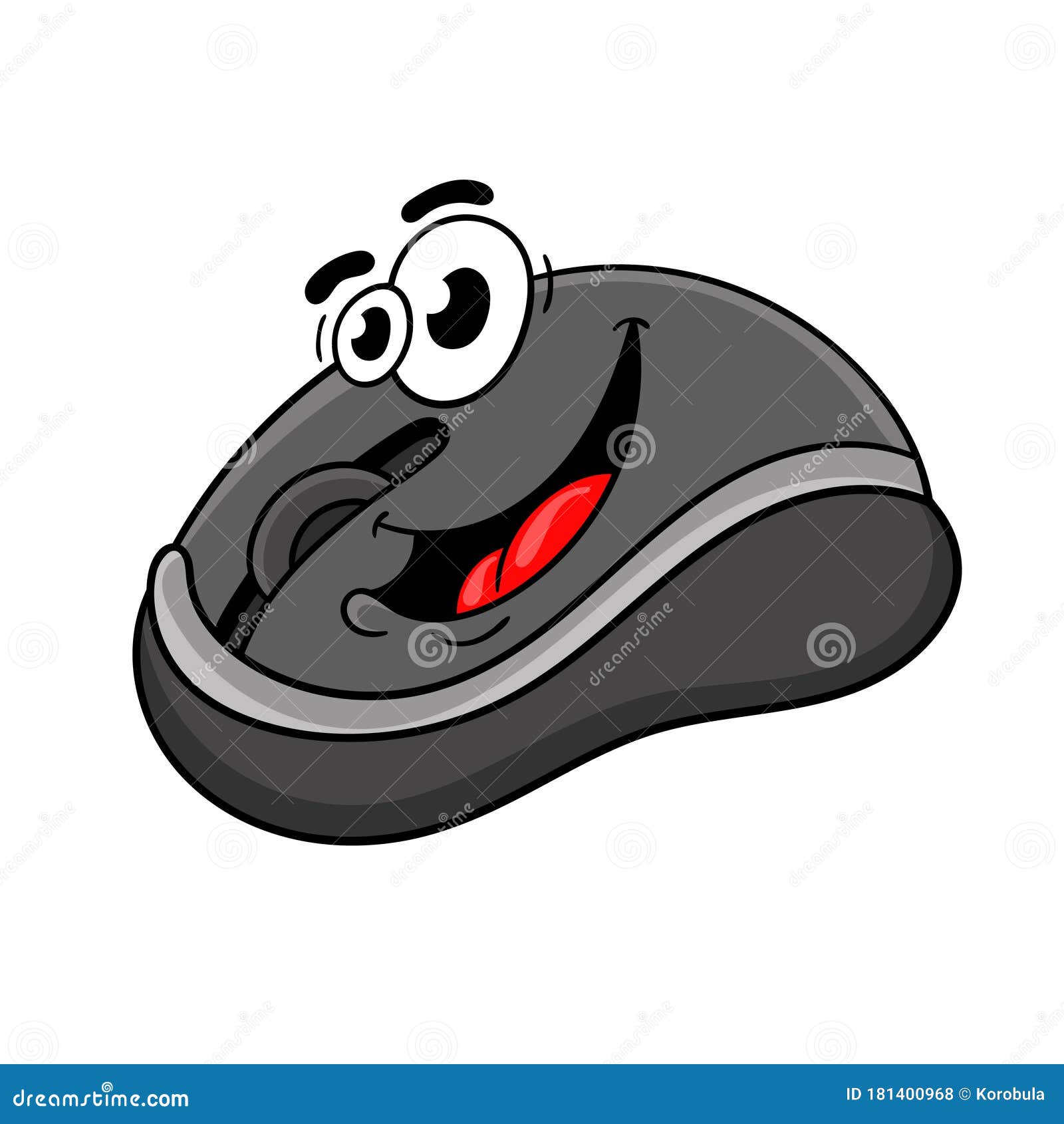 Funny Cartoon Computer Mouse Character Design. Vector Illustration Stock  Vector - Illustration of cartoon, style: 181400968
