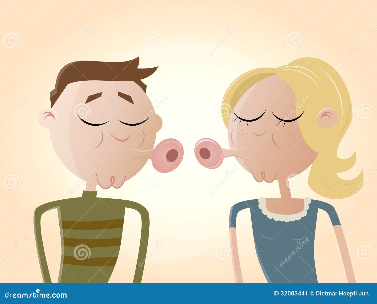 Cartoon Cute Couple Kissing Stock Illustrations 737 Cartoon Cute