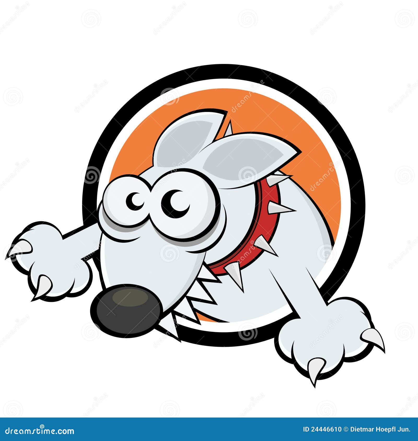 Funny cartoon dog stock vector. Illustration of teeth - 24446610