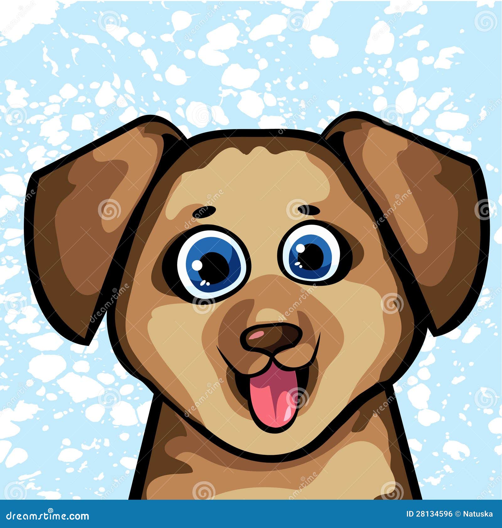 Funny cartoon dog stock illustration. Illustration of mammal - 28134596