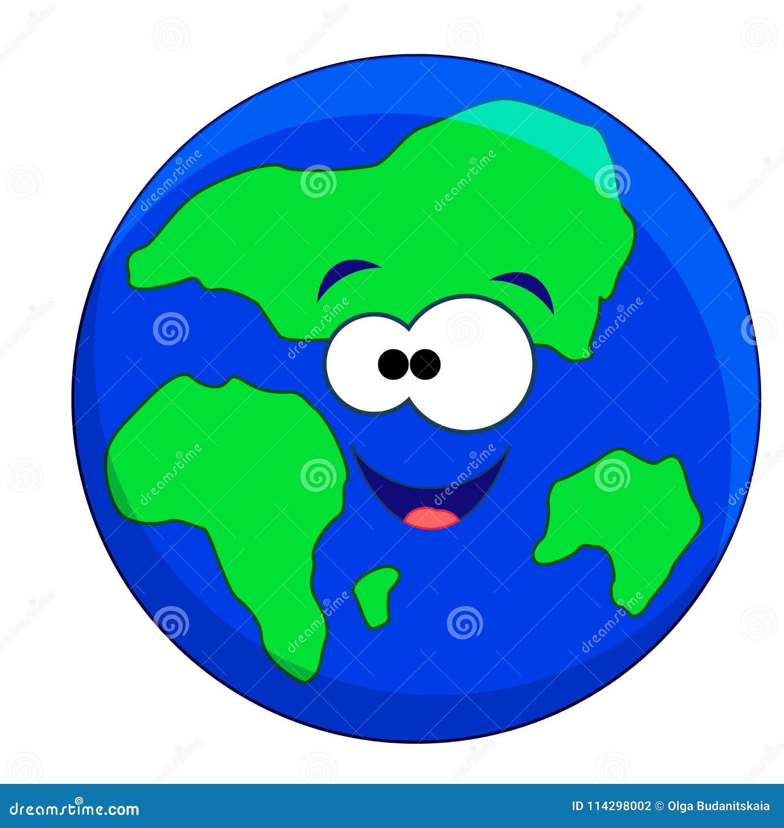 Funny Cartoon Earth. Vector Illustration Isolated on White Background.  Smiling Earth Stock Vector - Illustration of concept, peace: 114298002