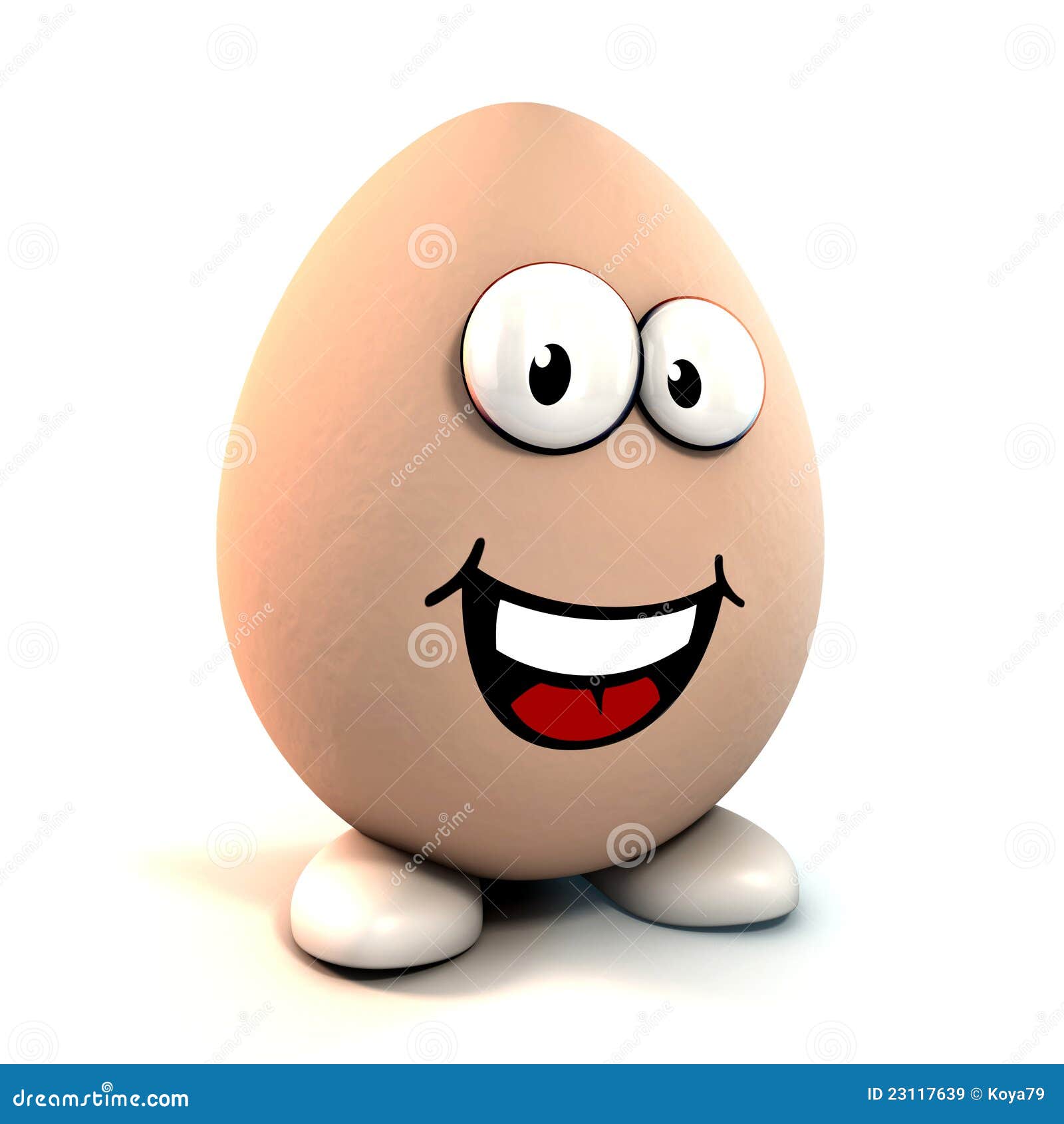 Funny Cartoon Egg 3d Character Stock Illustration - Illustration of color,  bird: 23117639