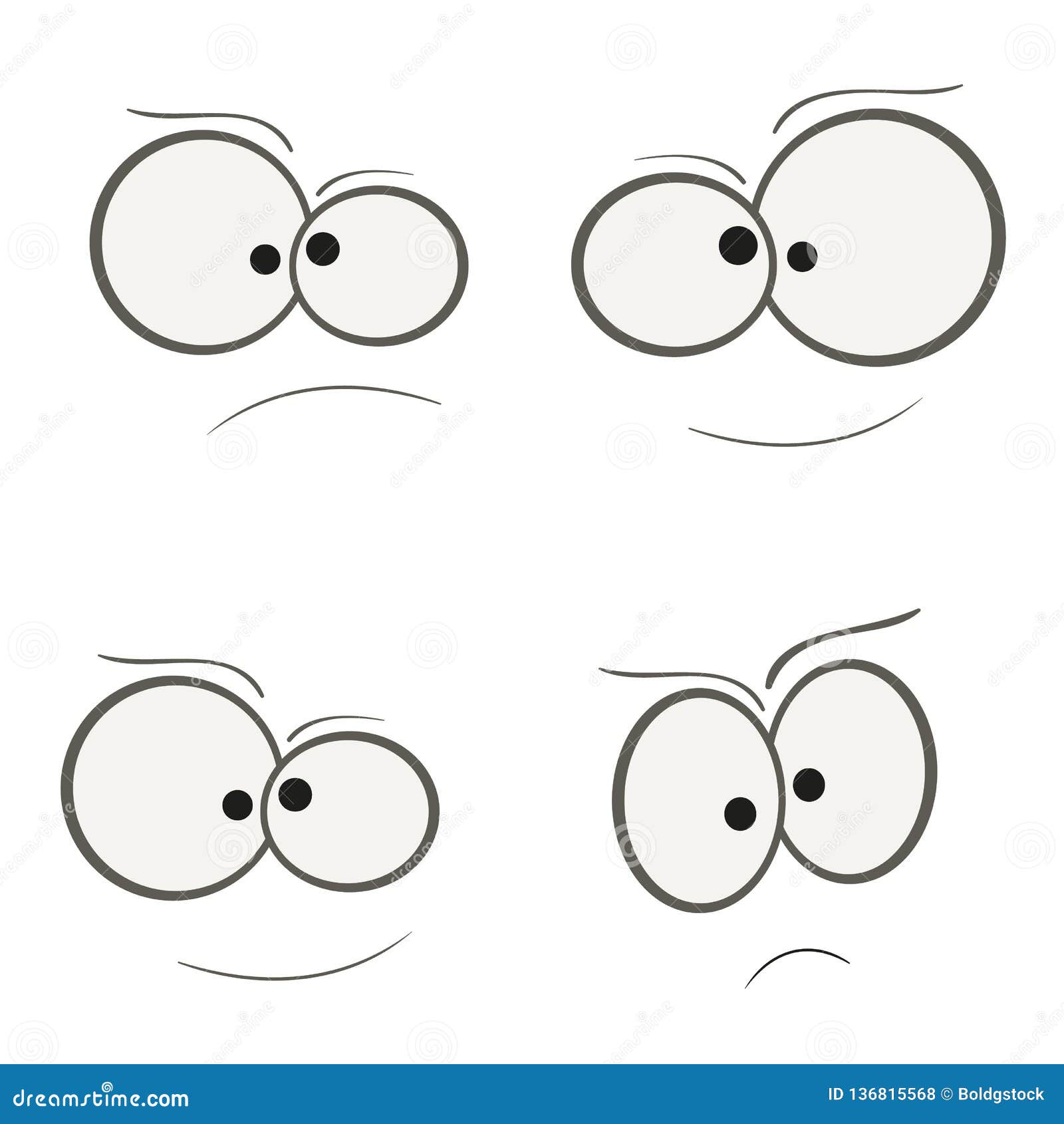Funny Cartoon Eyes. Emoji Emotions Stock Vector - Illustration of lips, woman: 136815568 Funny Cartoon Eyes. Emoji Emotions Stock Vector - Illustration of lips, woman: 136815568