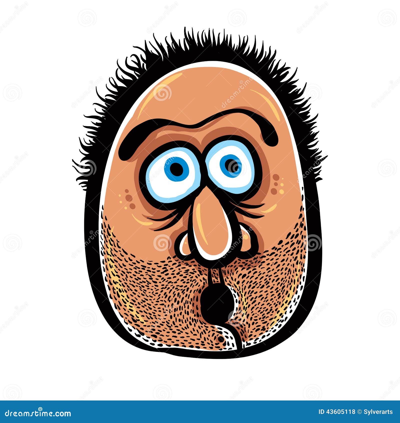 Funny Cartoon Face with Stubble, Vector Illustration. Stock Vector - Illustration of eyes, comic: 43605118 Funny Cartoon Face with Stubble, Vector Illustration. Stock Vector - Illustration of eyes, comic: 43605118