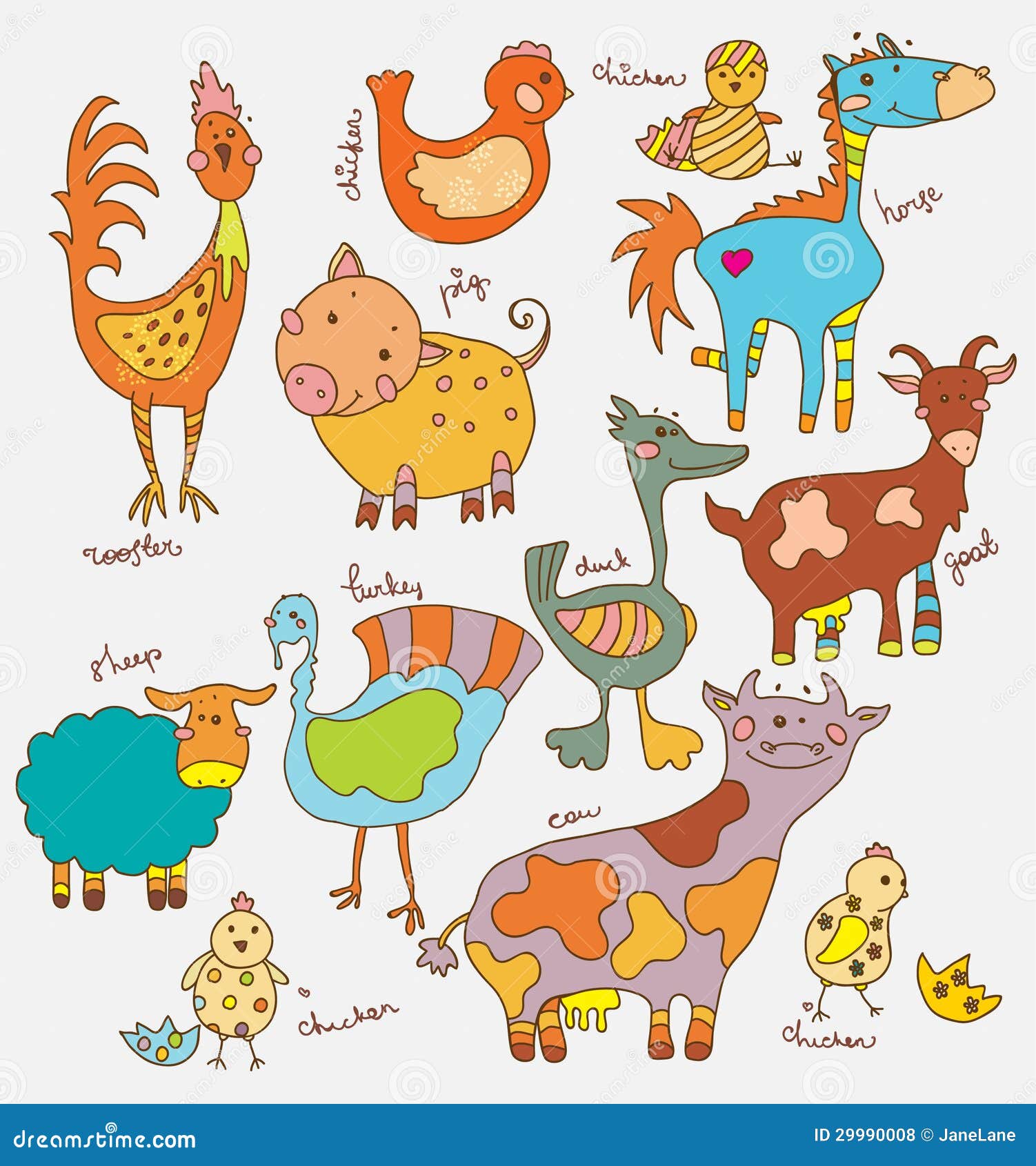 Funny cartoon farm animals stock vector. Illustration of happy - 29990008 Funny cartoon farm animals stock vector. Illustration of happy - 29990008