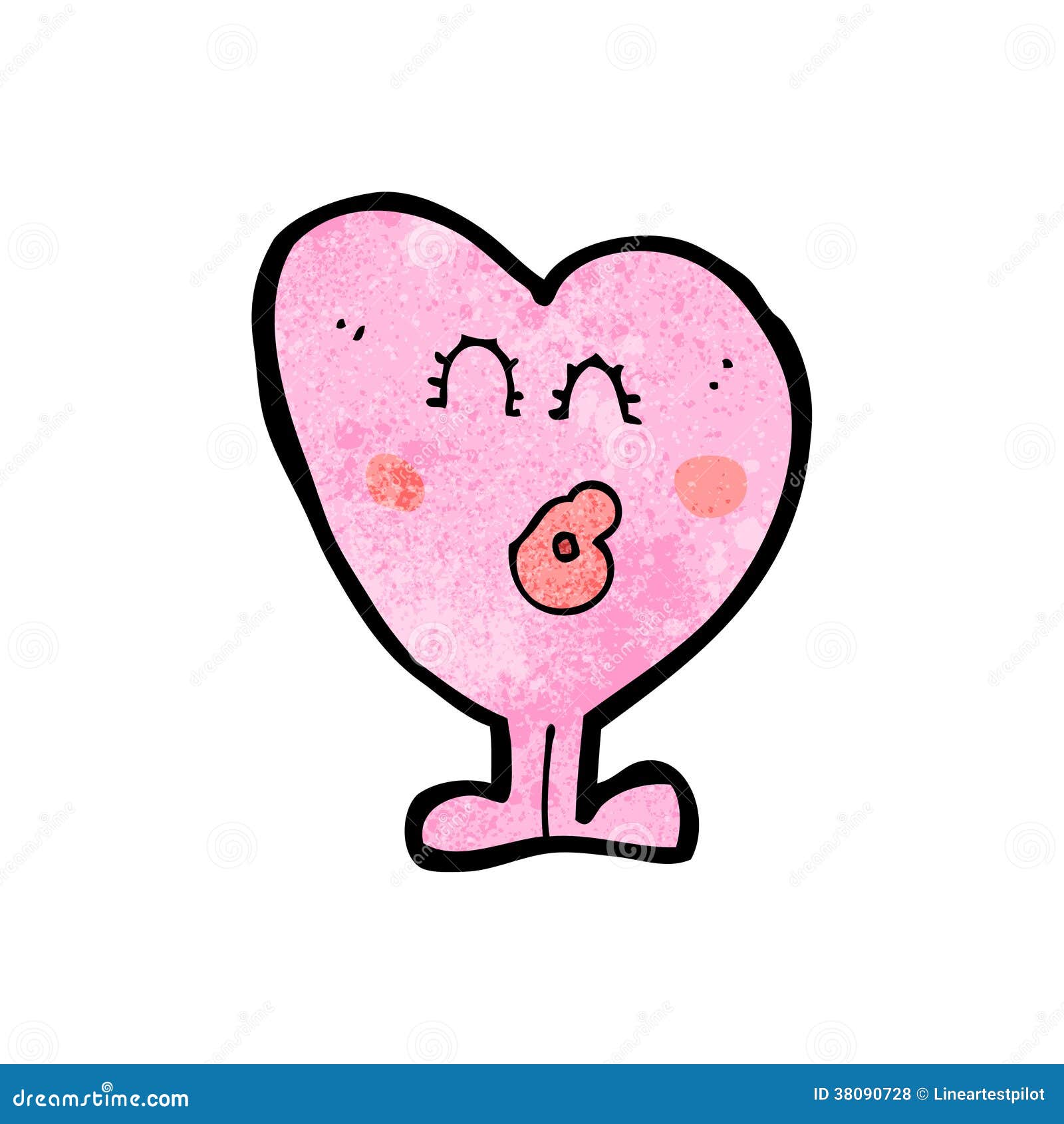 Funny cartoon heart stock vector. Illustration of character - 38090728