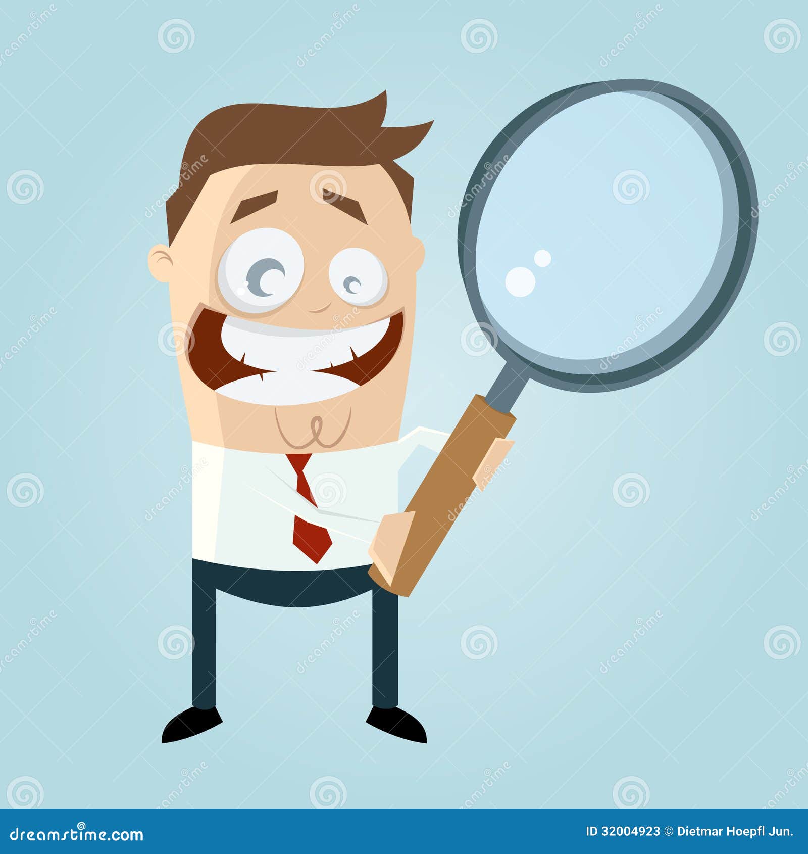 Funny Cartoon Man Is Searching Stock Photos - Image: 32004923