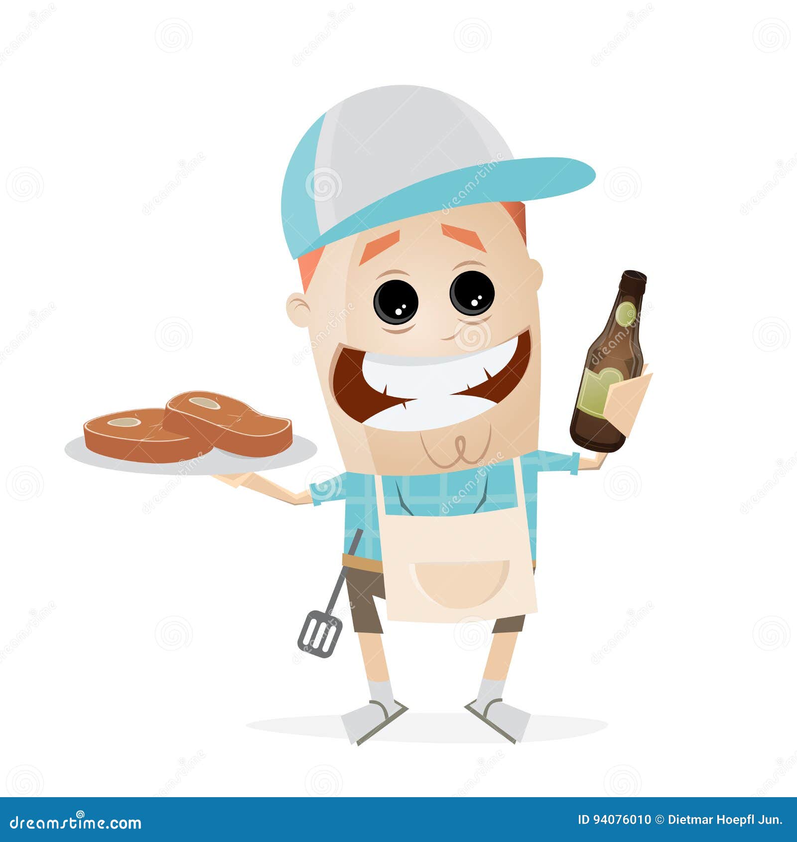 Funny Cartoon Man with Steaks and Beer Stock Vector - Illustration of happy, steak: 94076010 Funny Cartoon Man with Steaks and Beer Stock Vector - Illustration of happy, steak: 94076010