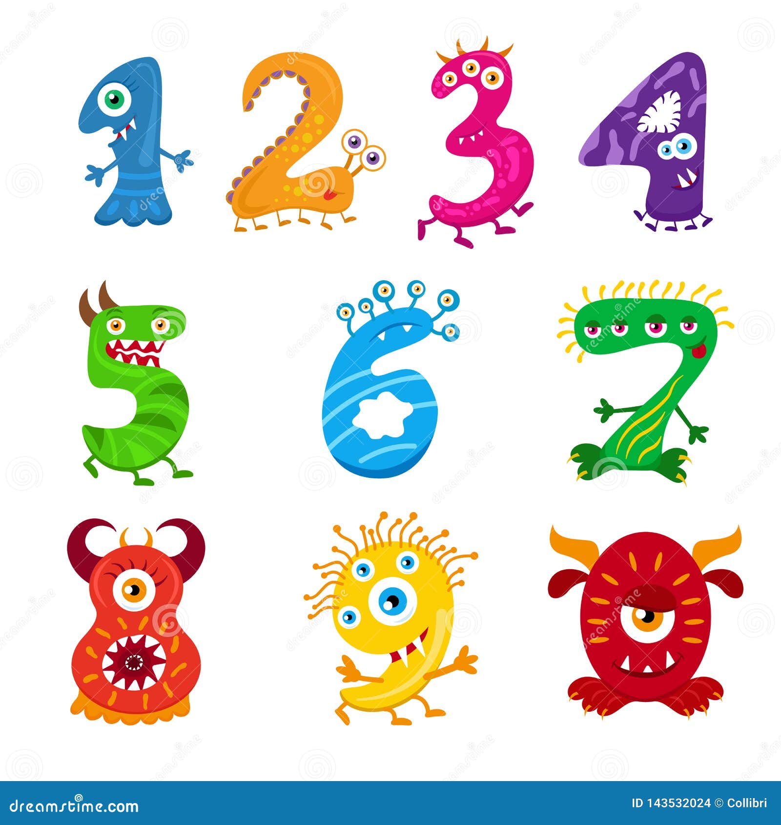 Funny Cartoon Numbers Monster Set. Collection Isolated Fantasy Numerals for Kids Learning Counting or Mathematics Stock Vector - Illustration of child, halloween: 143532024 Funny Cartoon Numbers Monster Set. Collection Isolated Fantasy Numerals for Kids Learning Counting or Mathematics Stock Vector - Illustration of child, halloween: 143532024