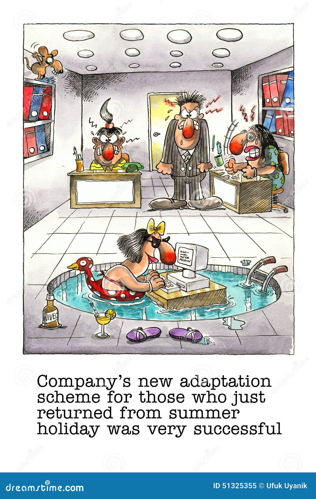 Funny Cartoon about Office Life Stock Illustration - Illustration of lady, person: 51325355 Funny Cartoon about Office Life Stock Illustration - Illustration of lady, person: 51325355