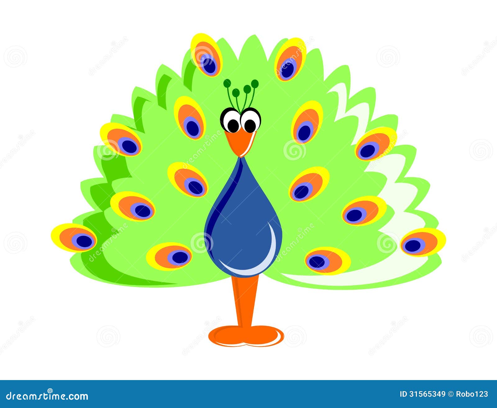 Funny Cartoon Peafowl Illustration 31565349 - Megapixl Funny Cartoon Peafowl Illustration 31565349 - Megapixl