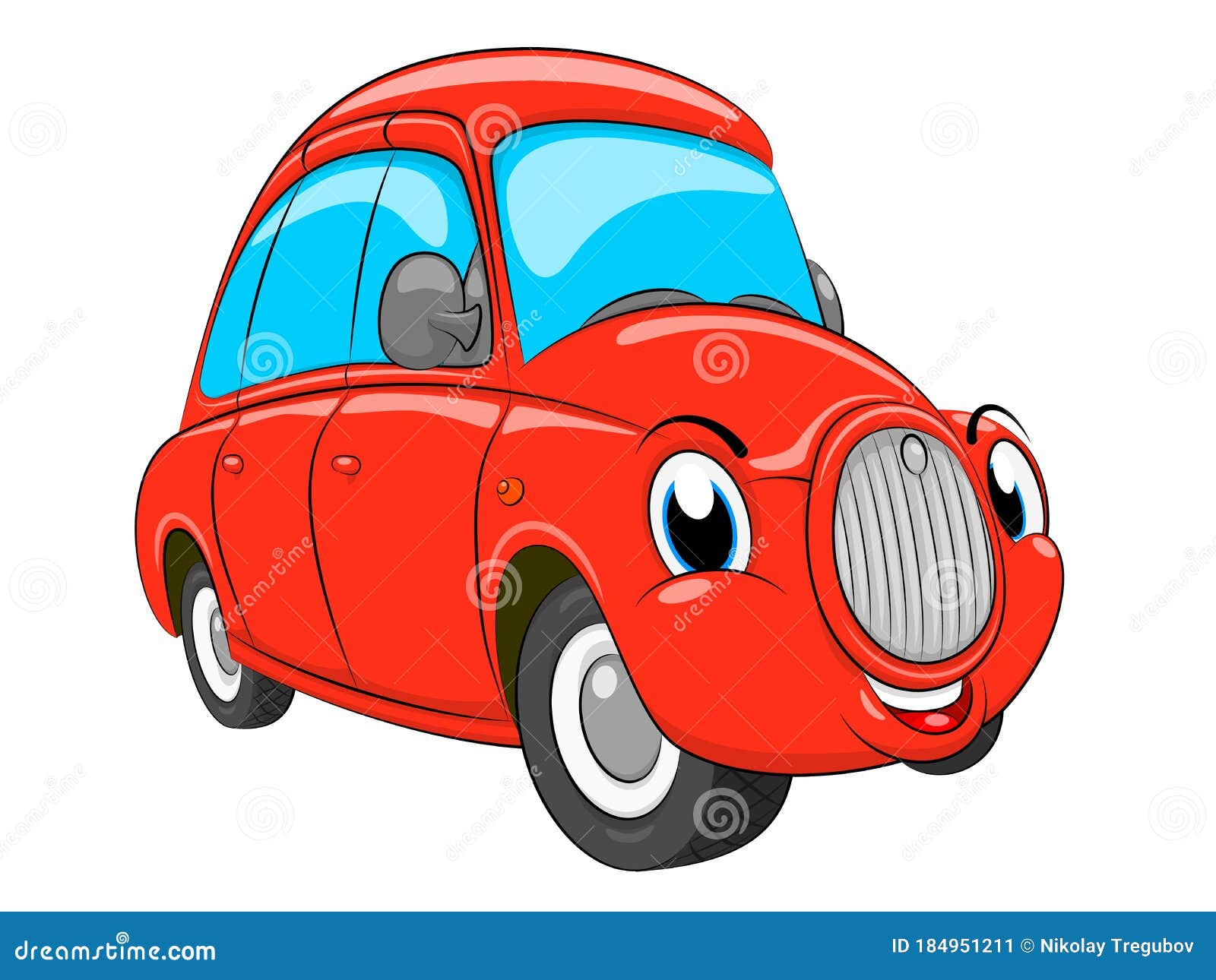 Funny Cartoon Red Car. a Red Car on a White Background Stock Illustration - Illustration of drive, automotive: 184951211 Funny Cartoon Red Car. a Red Car on a White Background Stock Illustration - Illustration of drive, automotive: 184951211