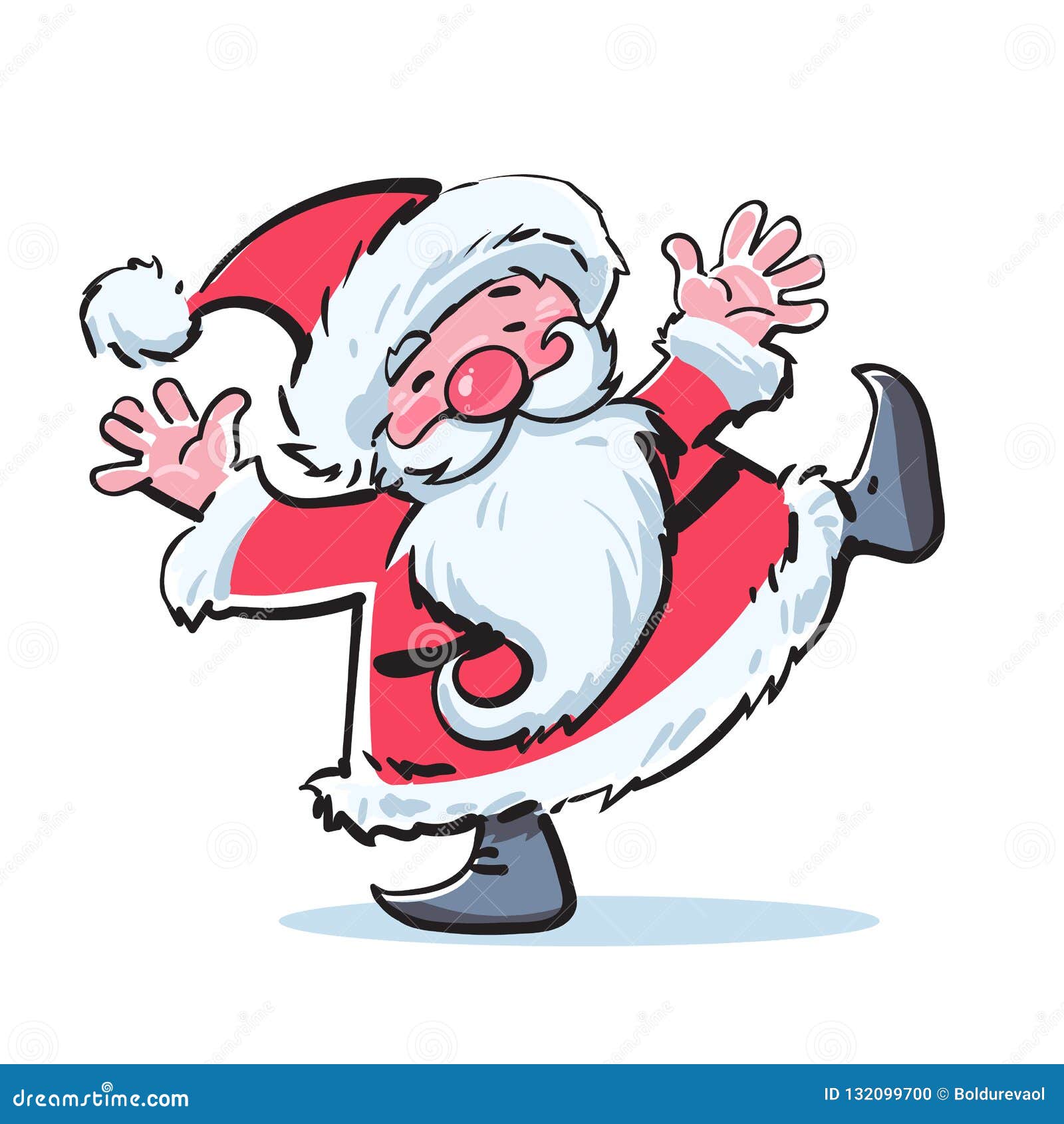 Funny Cartoon Santa Claus Dancing. Hand Drawn Sketch Style Vector Illustration Isolated on White Background. Stock Vector - Illustration of costume, design: 132099700 Funny Cartoon Santa Claus Dancing. Hand Drawn Sketch Style Vector Illustration Isolated on White Background. Stock Vector - Illustration of costume, design: 132099700