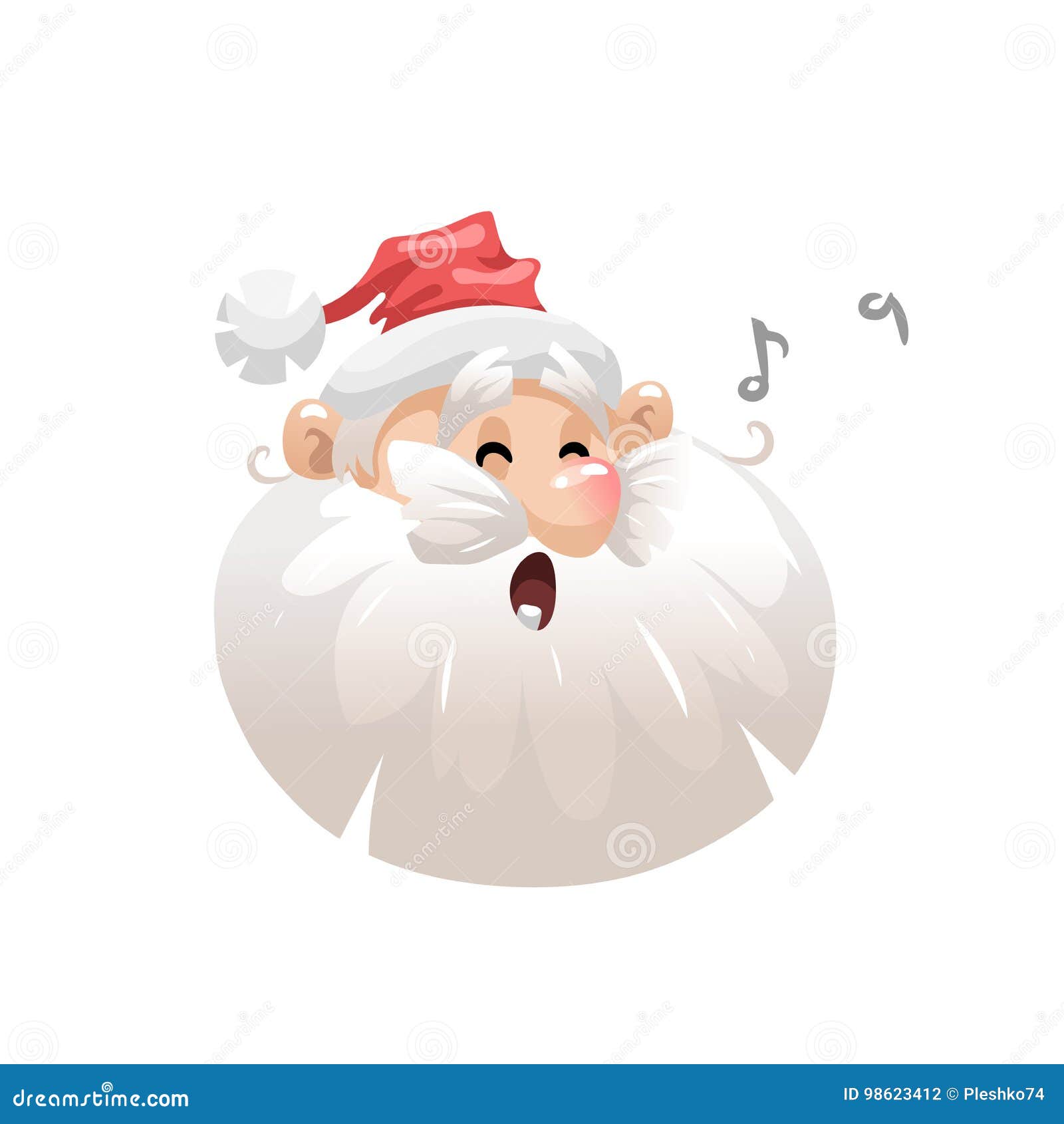 Funny Cartoon Style Sing Song Santa in Hat Head Icon. Noel Illustration Stock Vector - Illustration of cartoon, person: 98623412 Funny Cartoon Style Sing Song Santa in Hat Head Icon. Noel Illustration Stock Vector - Illustration of cartoon, person: 98623412