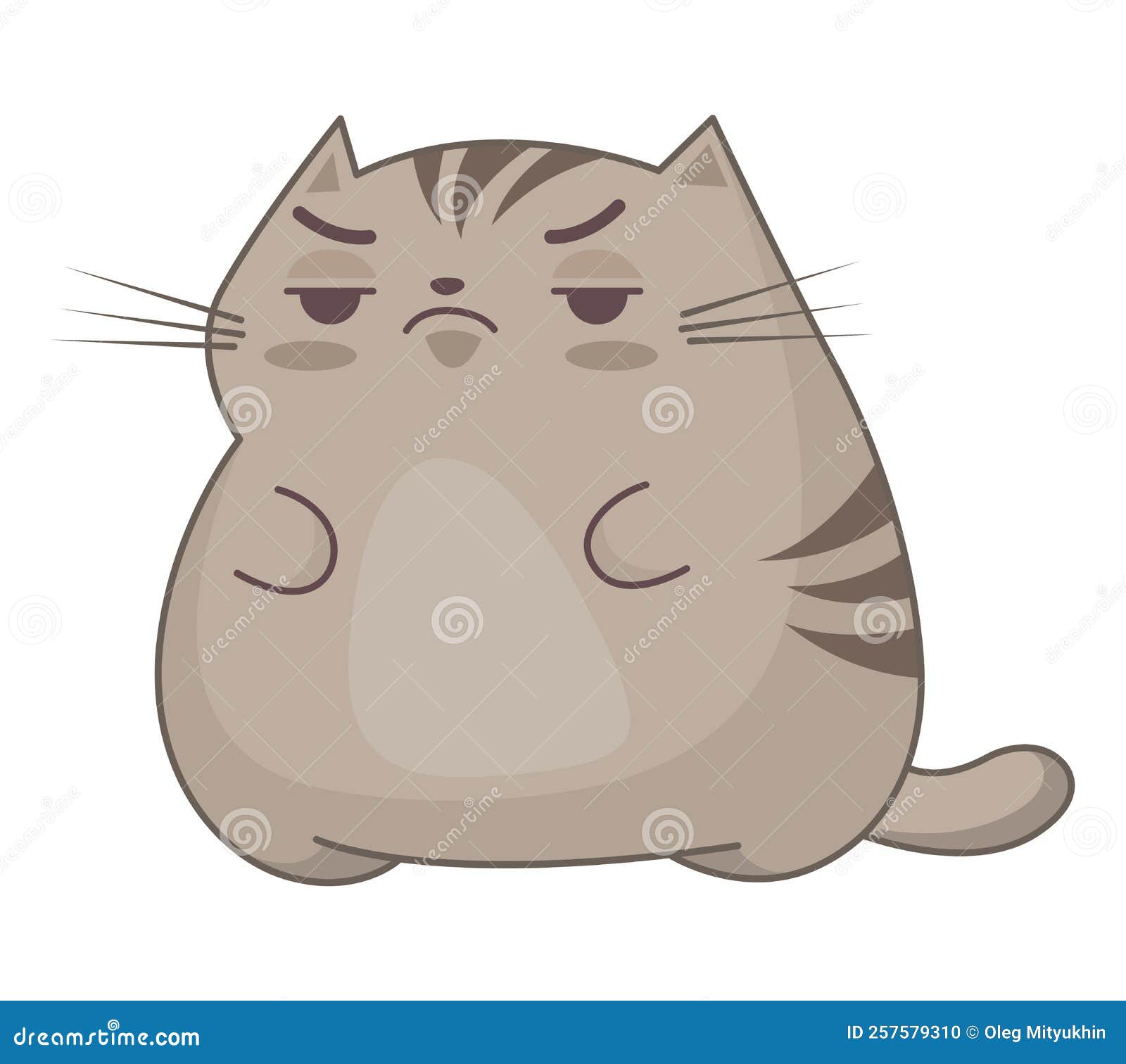 Funny angry cat cute domestic pet animal cartoon Vector Image