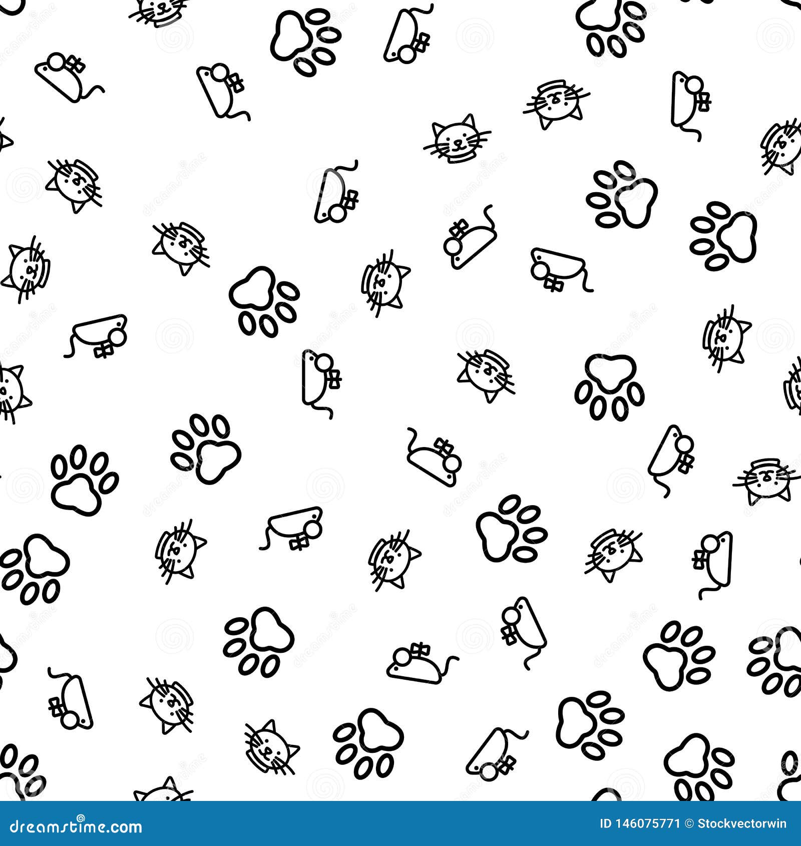 Cat Cute Pet Animal Kitten Funny Icons Graphic by stockvectorwin