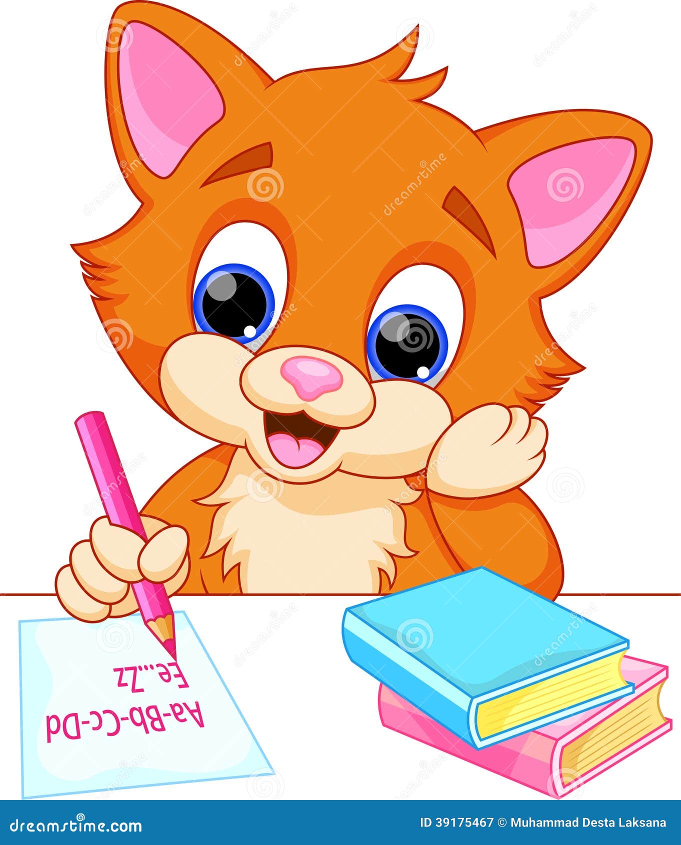 Funny Cat Cartoon Stock Illustration - Image: 39175467