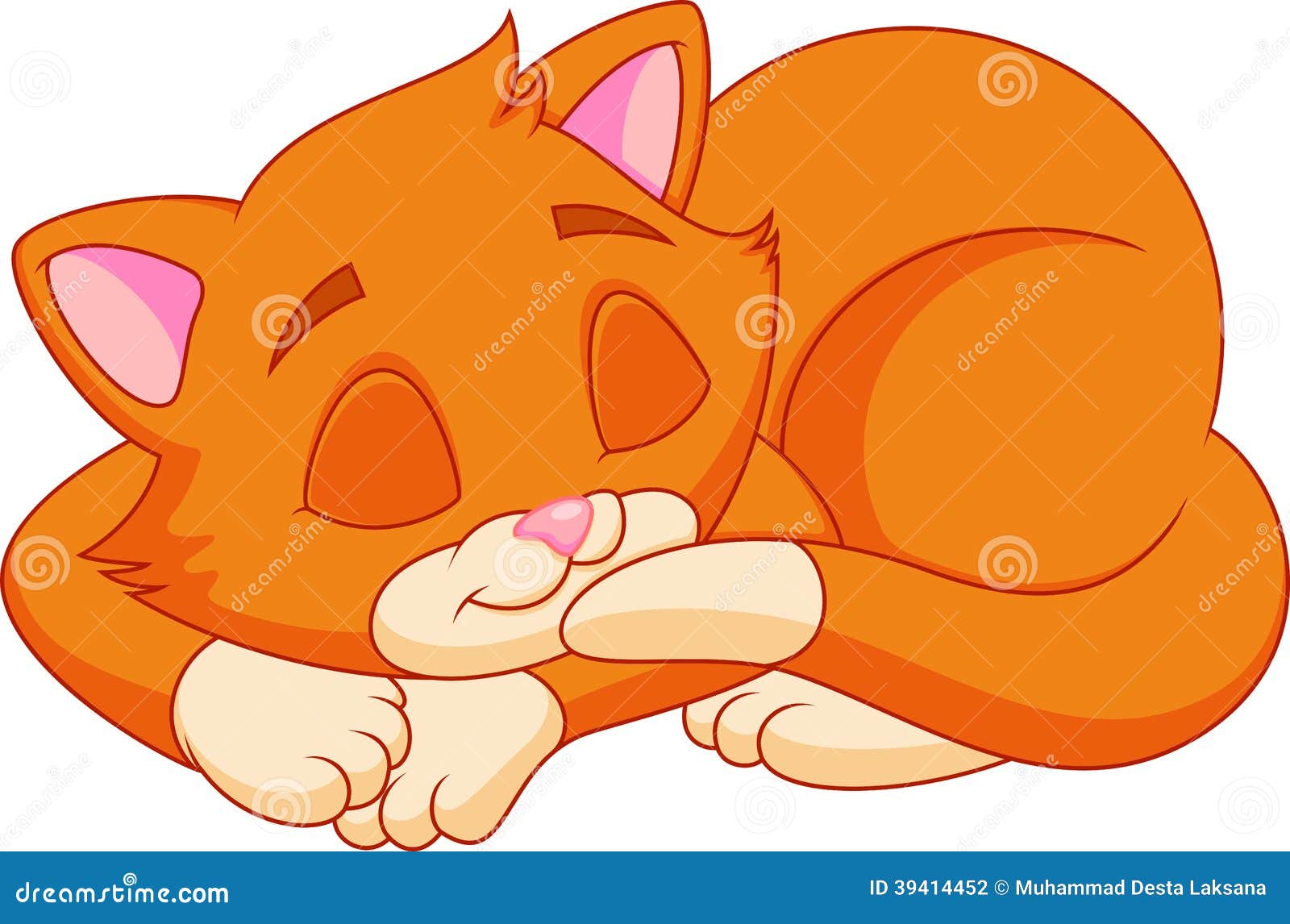 Funny cat cartoon stock illustration. Illustration of beautiful - 39414452