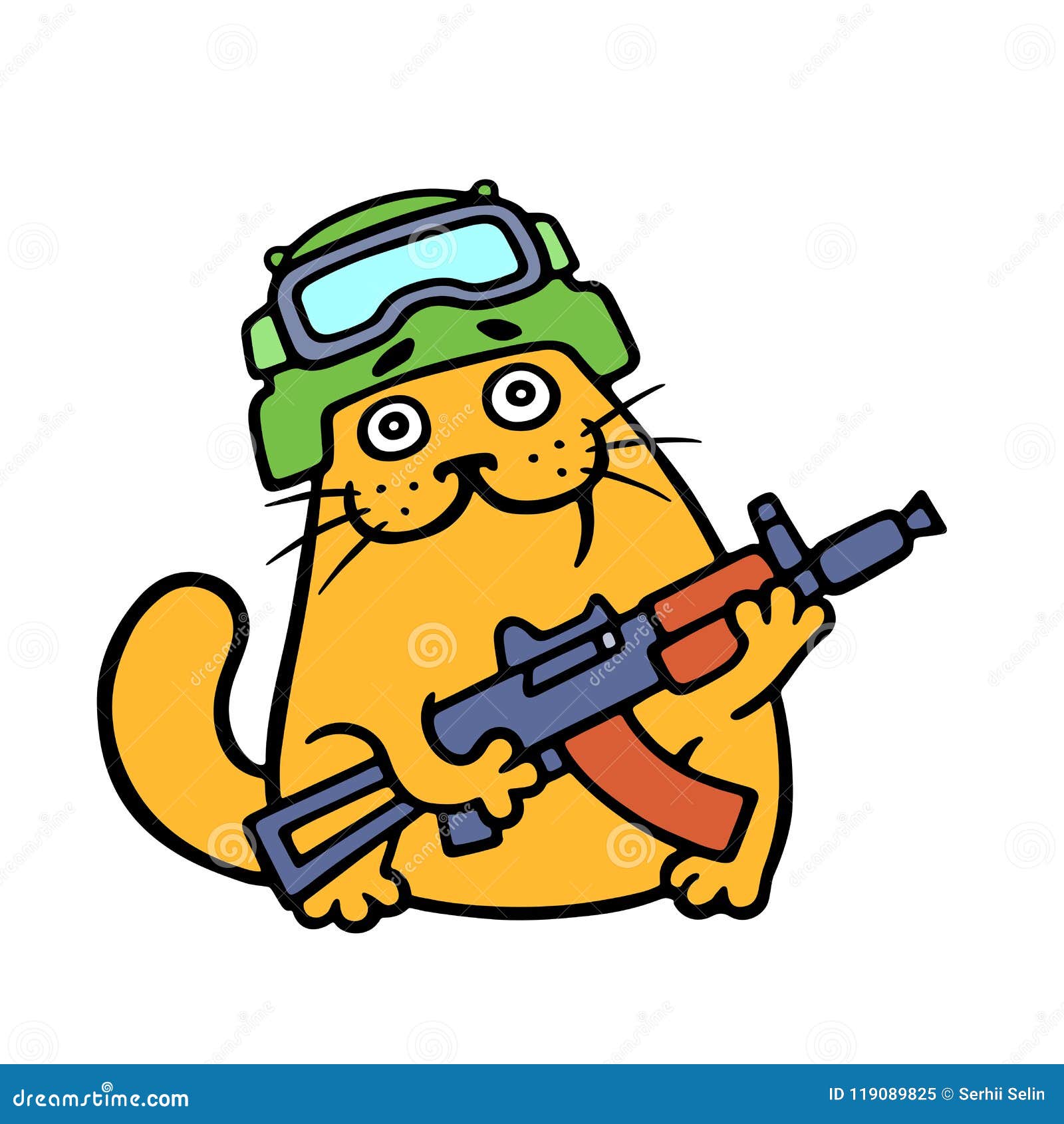 Funny Cat  Special  Forces  Armed And Ready For Battle 