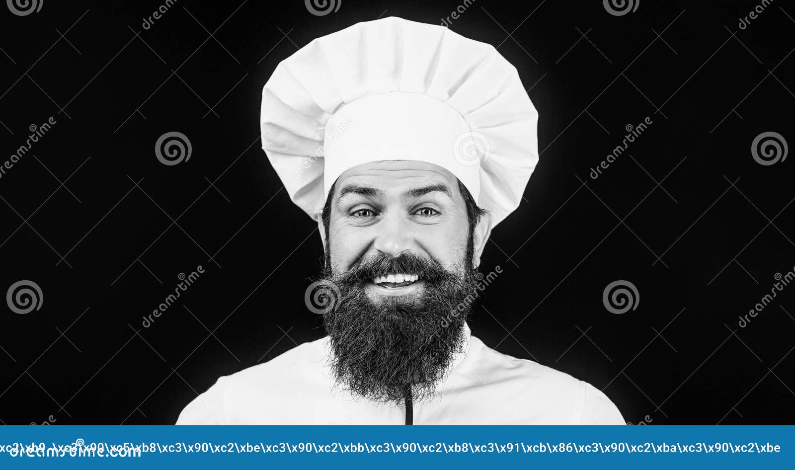 Funny Chef With Beard Cook Beard Man And Moustache Wearing Bib Apron Nappy Man Portrait Of A 