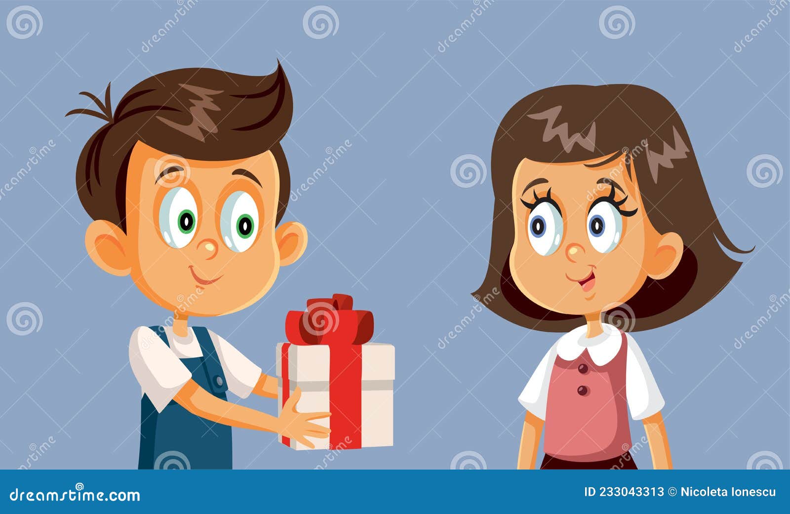 giving gifts cartoon