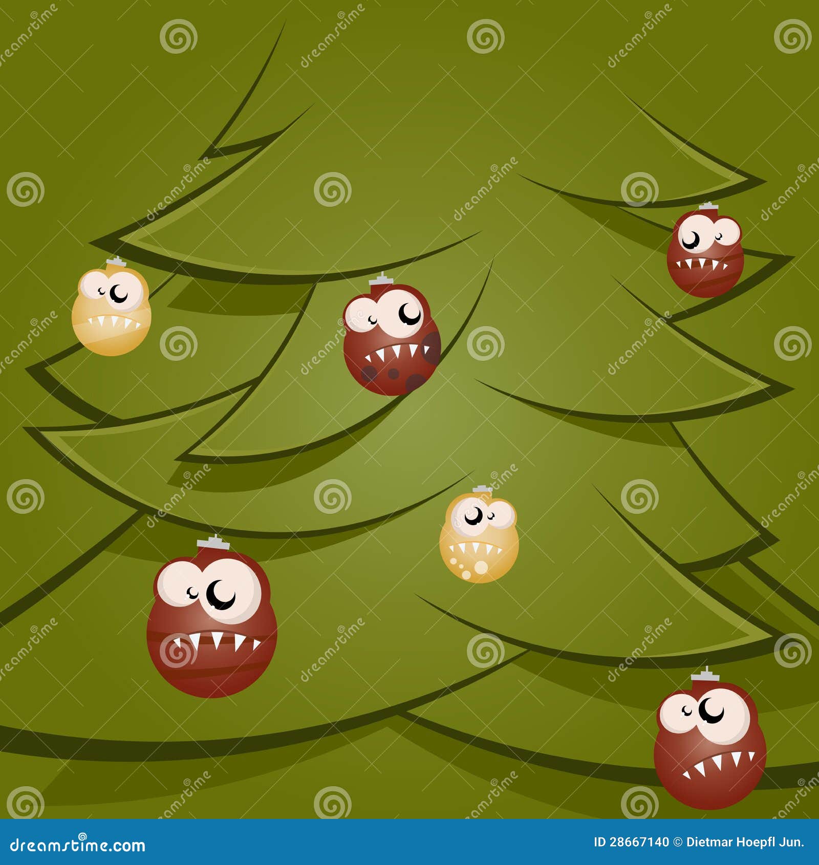 Funny christmas balls stock vector. Illustration of holiday 28667140