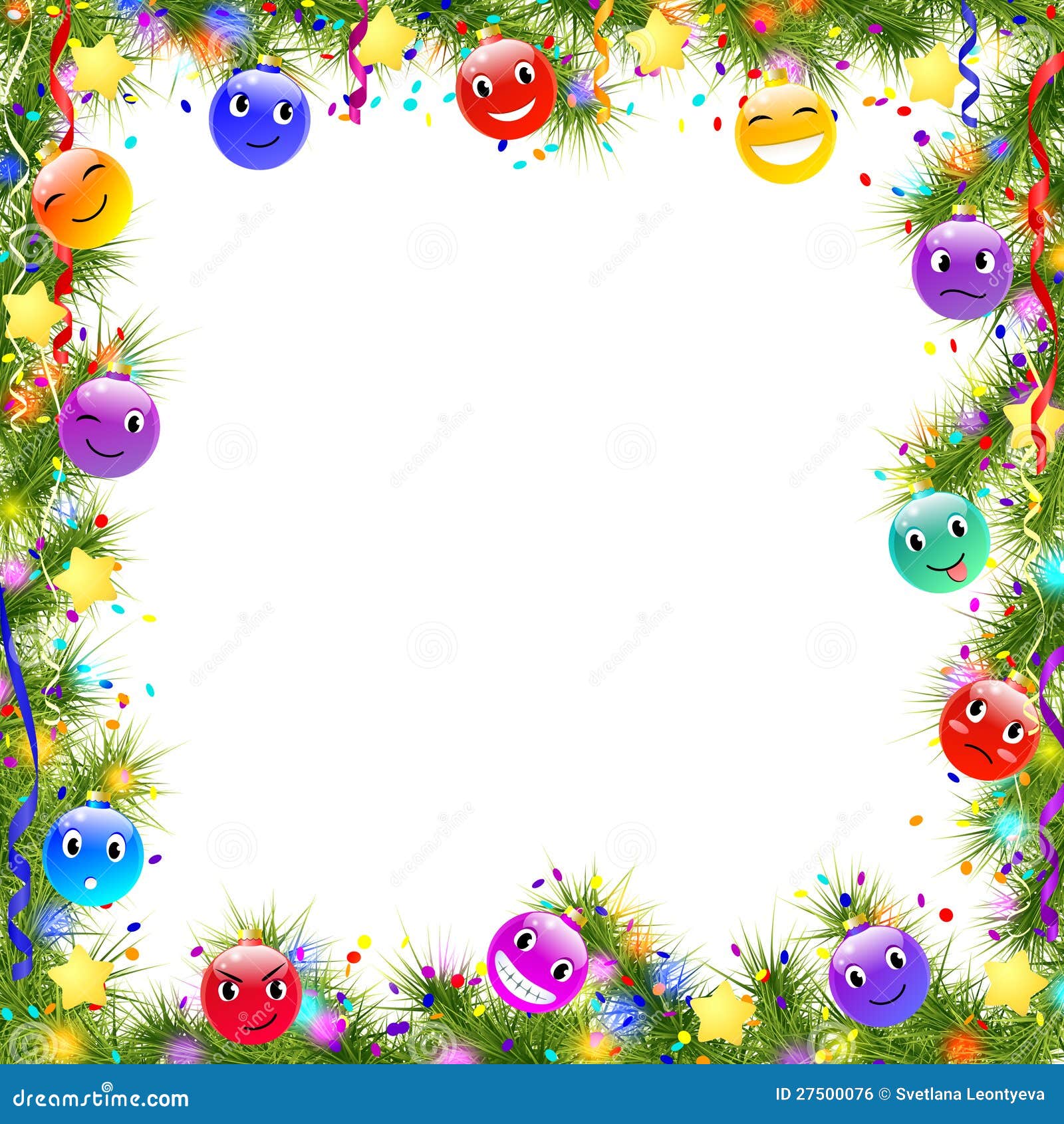 Funny christmas frame stock illustration. Image of copy 