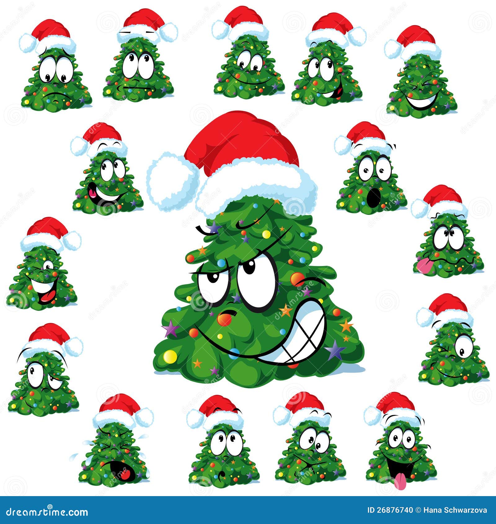 Funny Christmas Tree Picture : Funny Christmas Trees Stock Photo ...