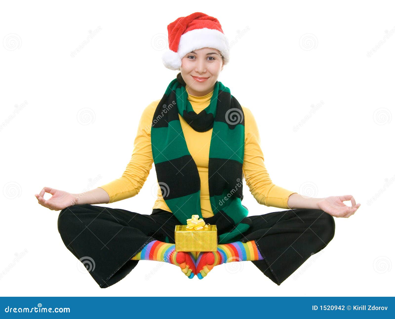 Funny Christmas Yoga Stock Photography - Image: 1520942