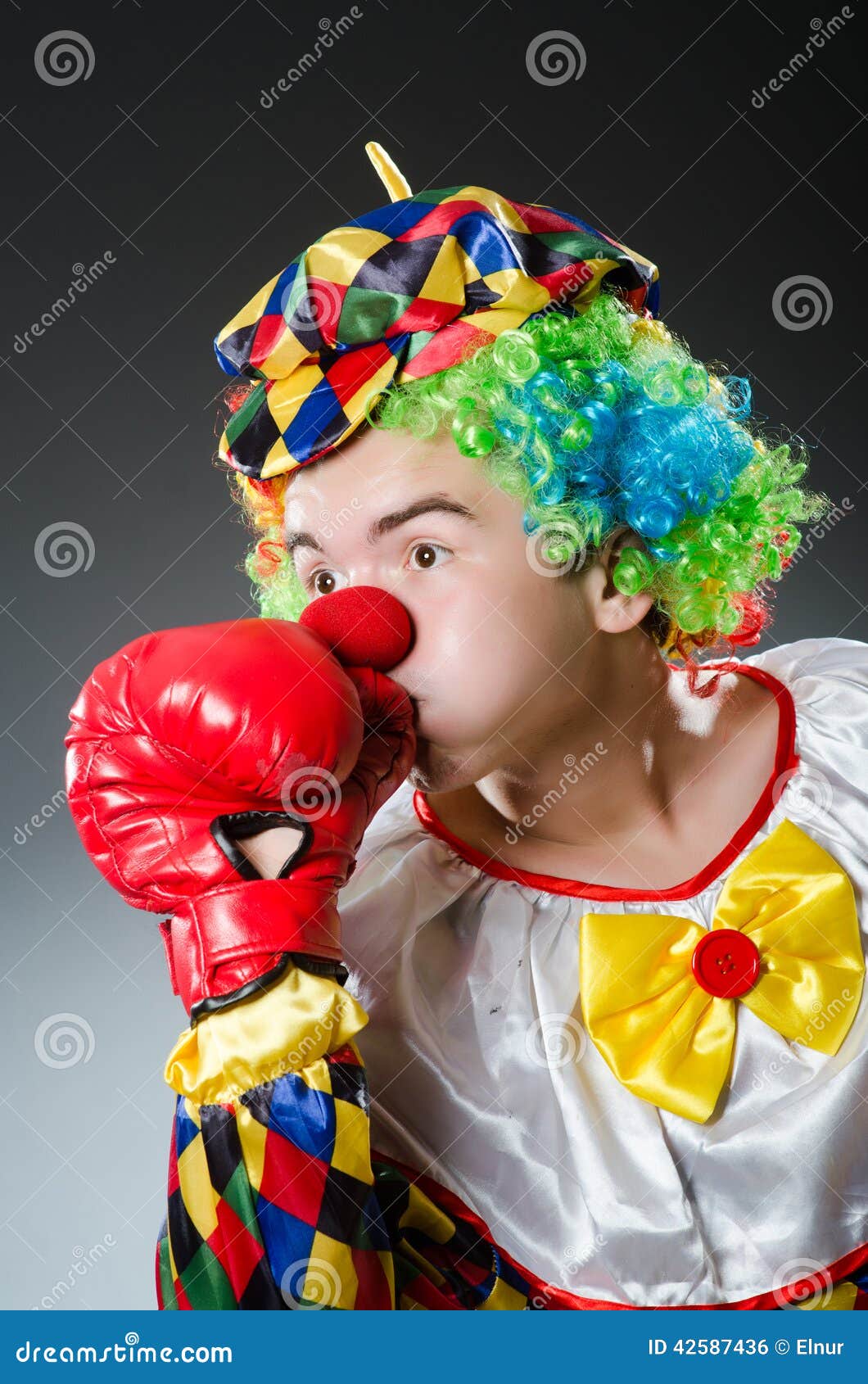 Funny clown stock photo. Image of makeup, humourous, glove 42587436