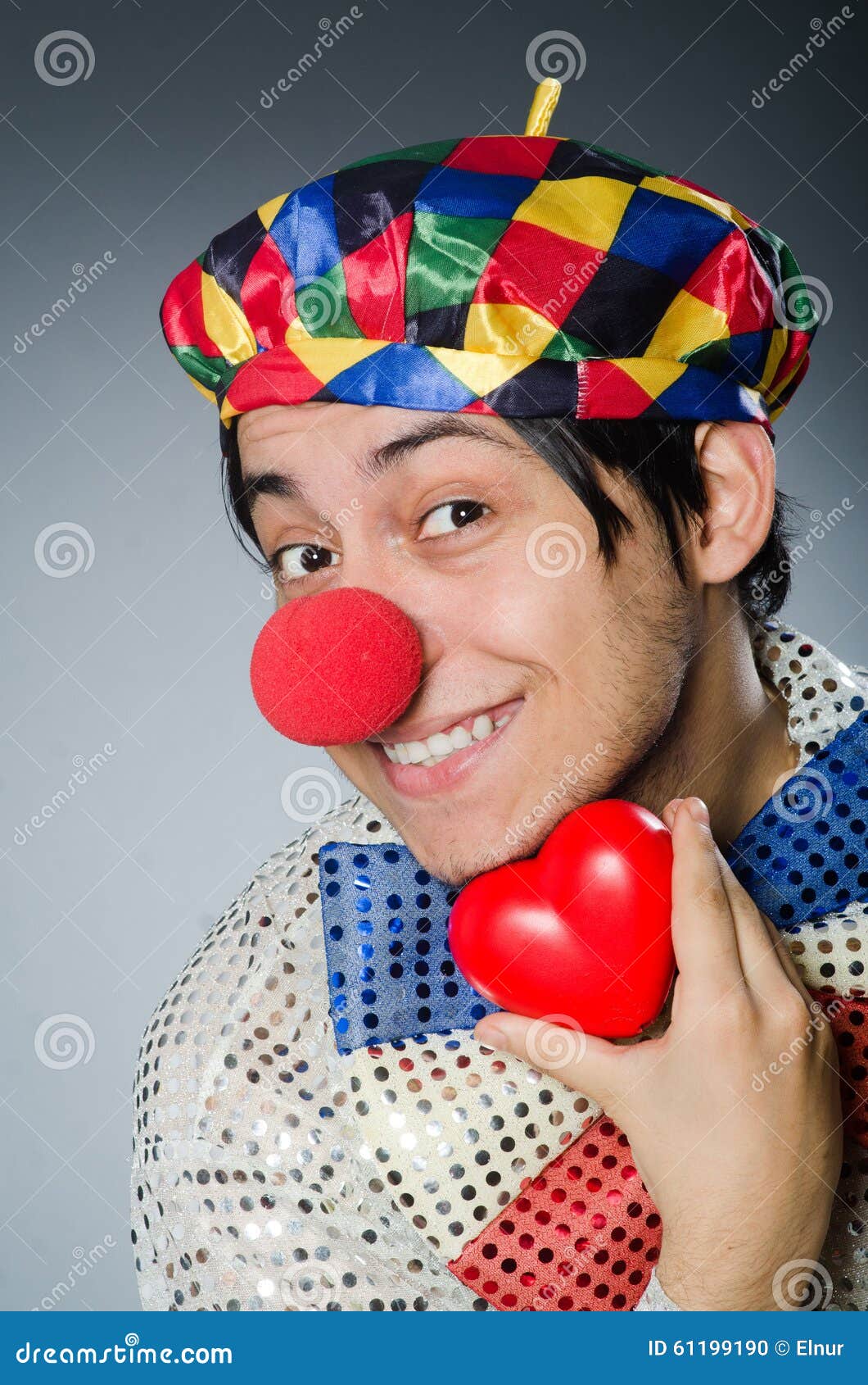 The Funny Clown with Red Nose Stock Photo Image of clown