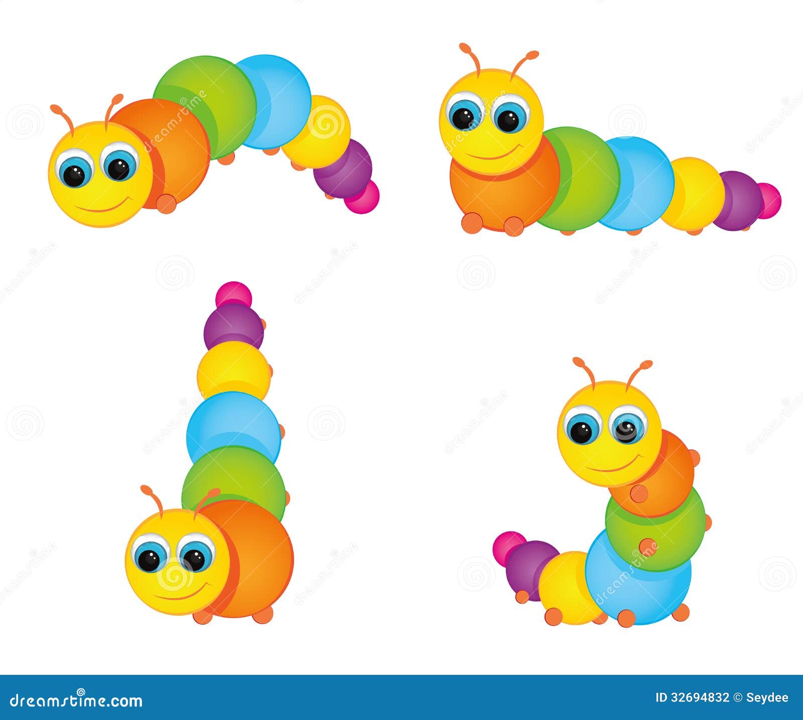 funny colorful caterpillar