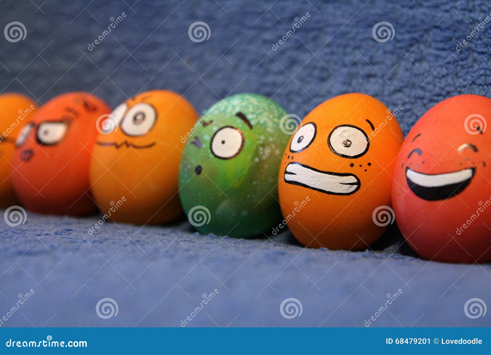 Funny Colorful Easter Eggs with Faces Stock Image Image of emotions