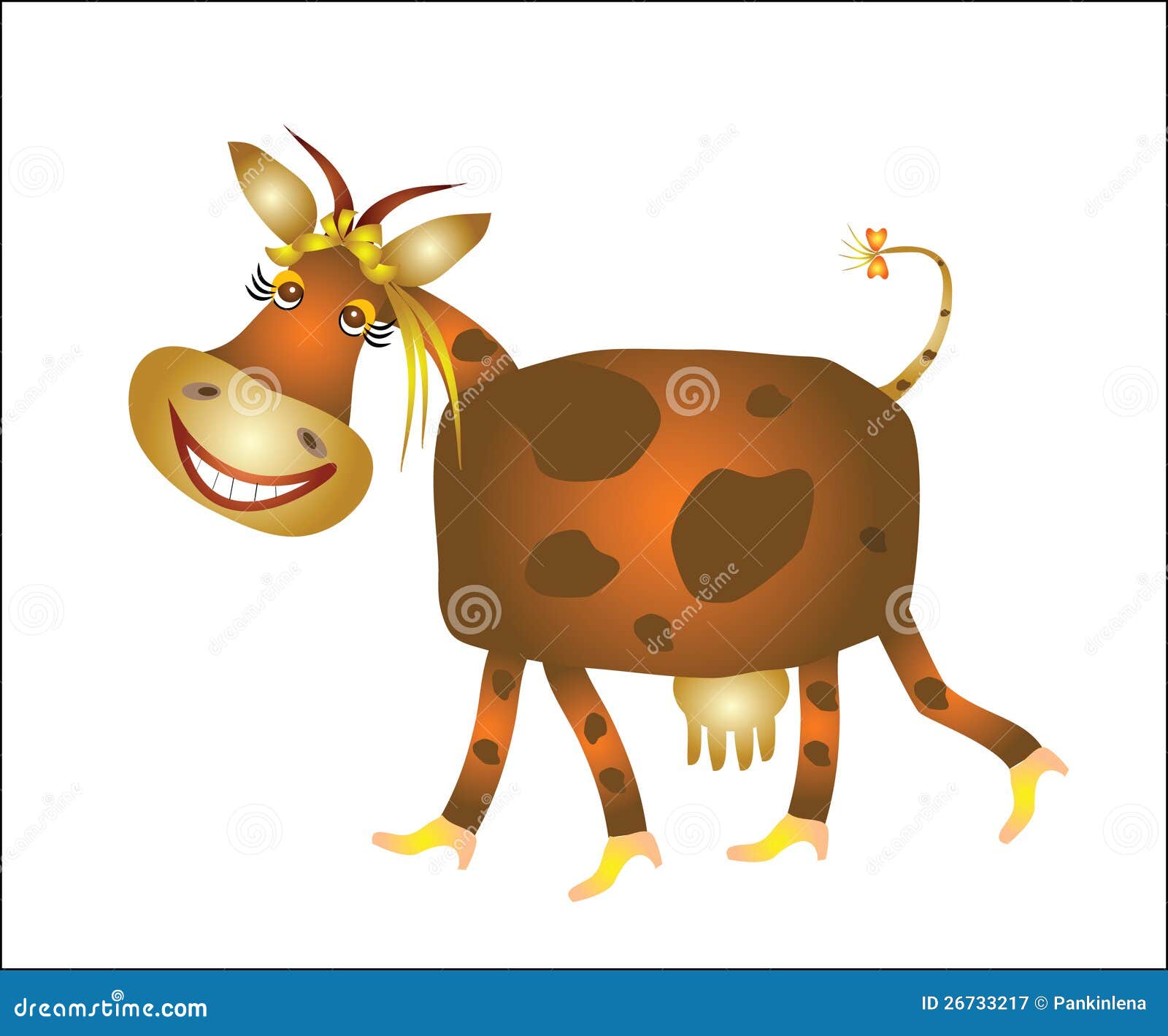 Funny Cow Cartoon Royalty Free Stock Photography - Image: 26733217