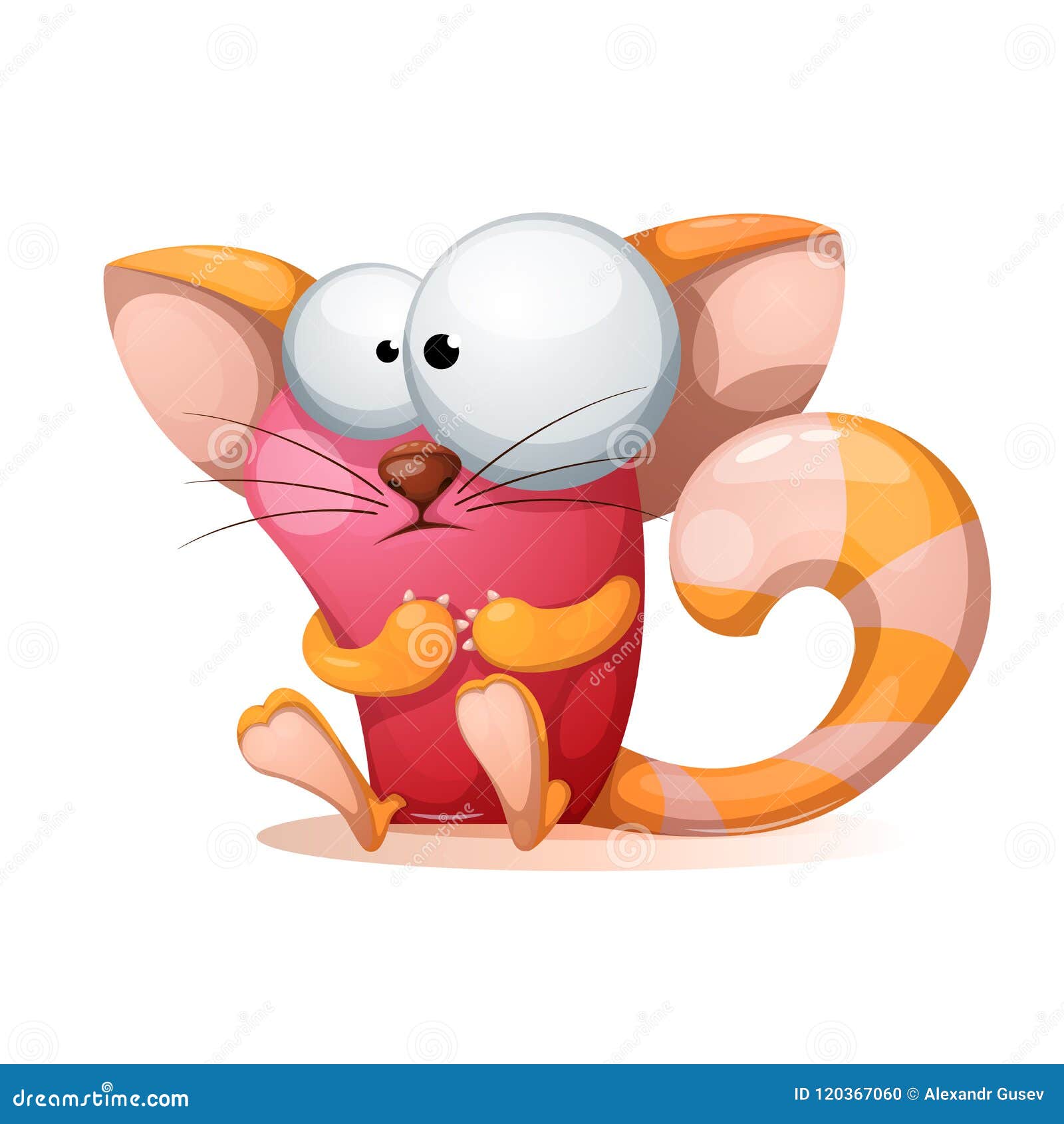 Funny, Cute, Crazy Cartoon Characters Cat. Stock Vector - Illustration of  lettering, tail: 120367060