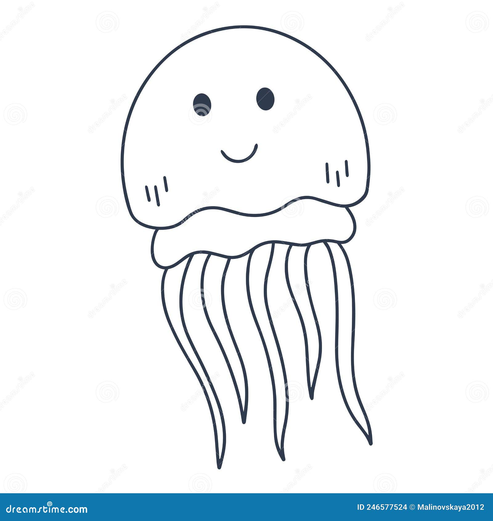 how to draw a cute jellyfish