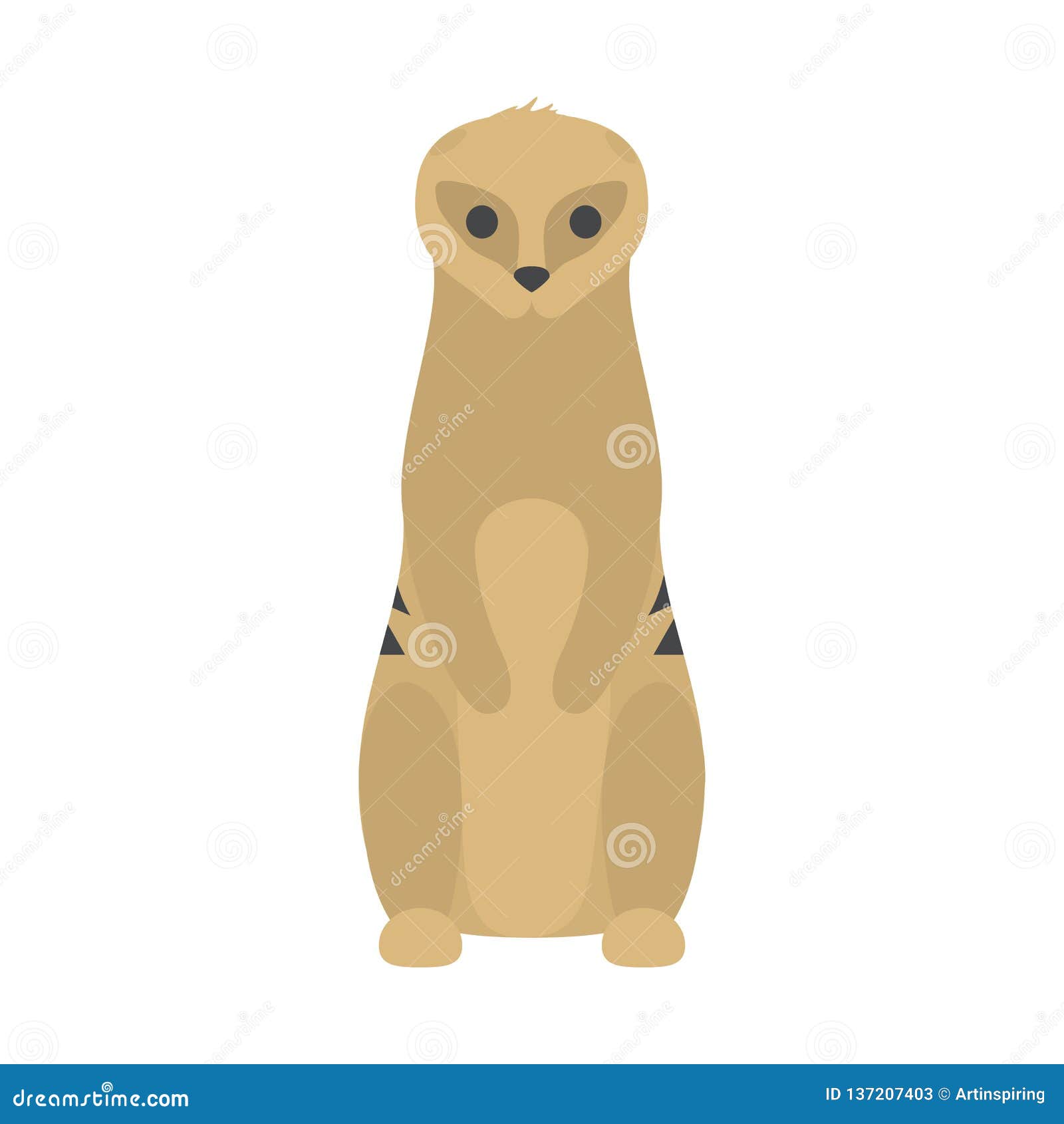 Funny Cute Meerkat. Wild Desert Animal from Africa Stock Vector -  Illustration of colorful, funny: 137207403