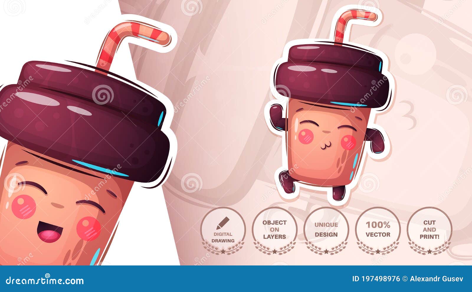 Funny Dance Illustration Cute Sticker Stock Vector Illustration of