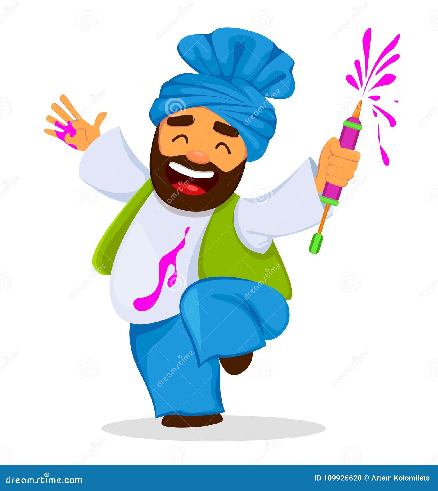 Funny Dancing Man with Liquid Paint. Stock Vector - Illustration of religion, happy: 109926620 Funny Dancing Man with Liquid Paint. Stock Vector - Illustration of religion, happy: 109926620