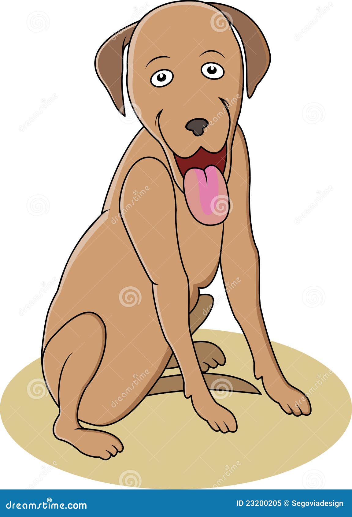 Funny dog cartoon stock vector. Illustration of smile - 23200205