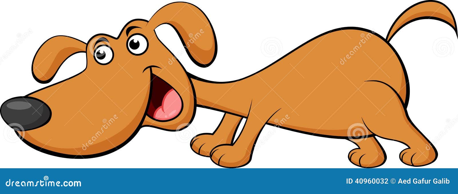 Funny dog cartoon stock vector. Illustration of character - 40960032