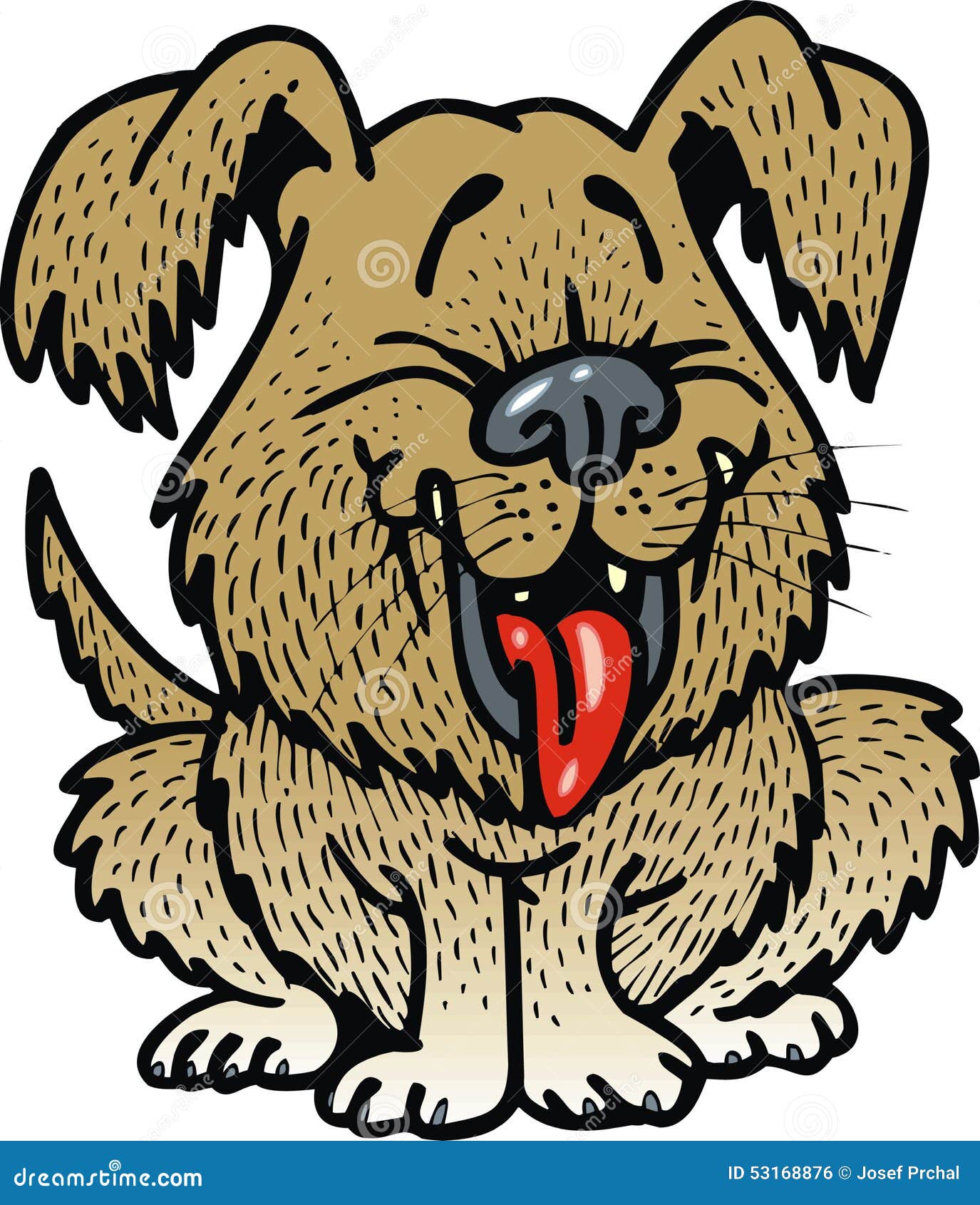 Funny dog stock vector. Illustration of eyes, dread, clip 53168876