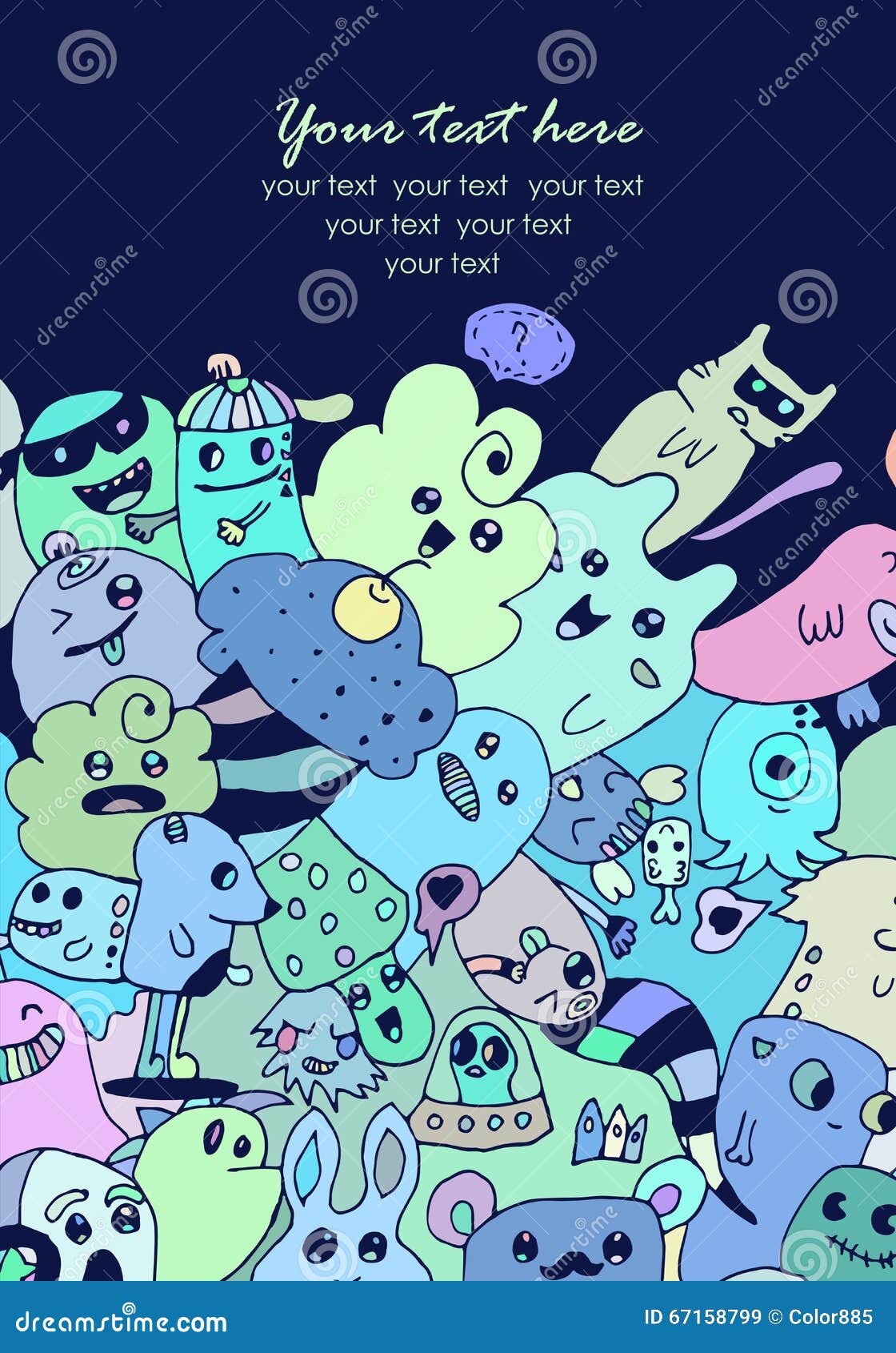 Funny doodle vector stock vector. Illustration of graffiti 67158799