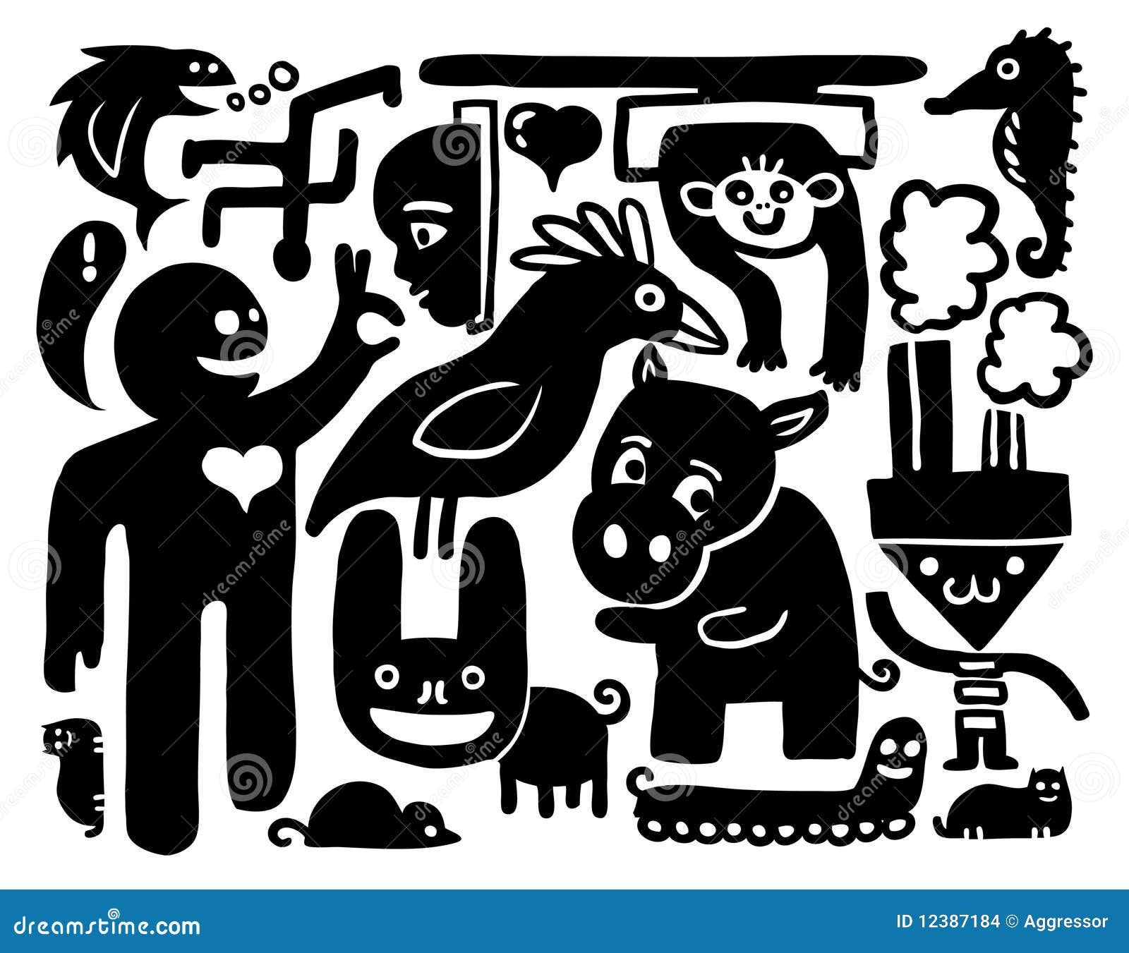 Funny Doodles Stock Images Image 12387184