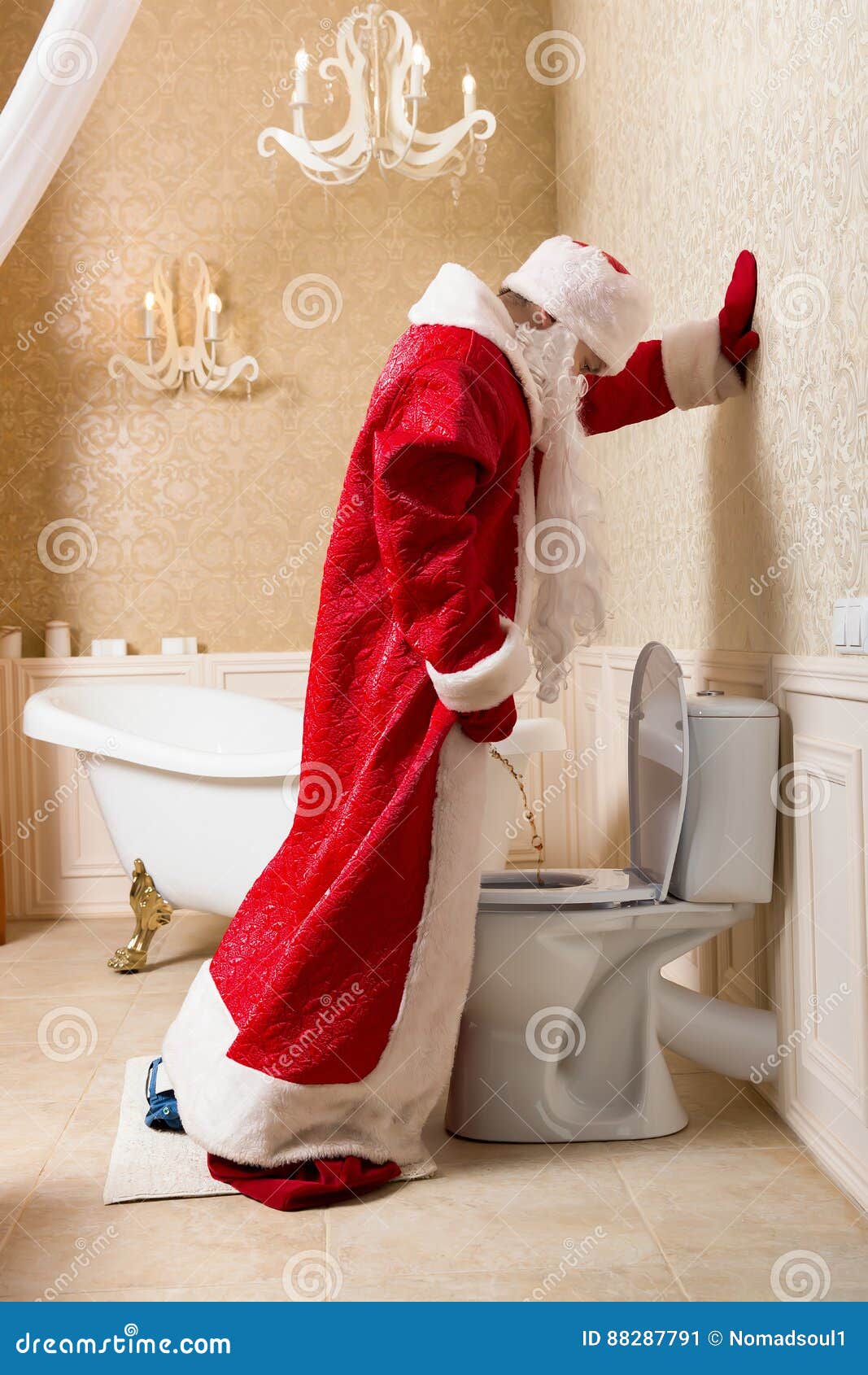santa toilet peeing potty Bathroom