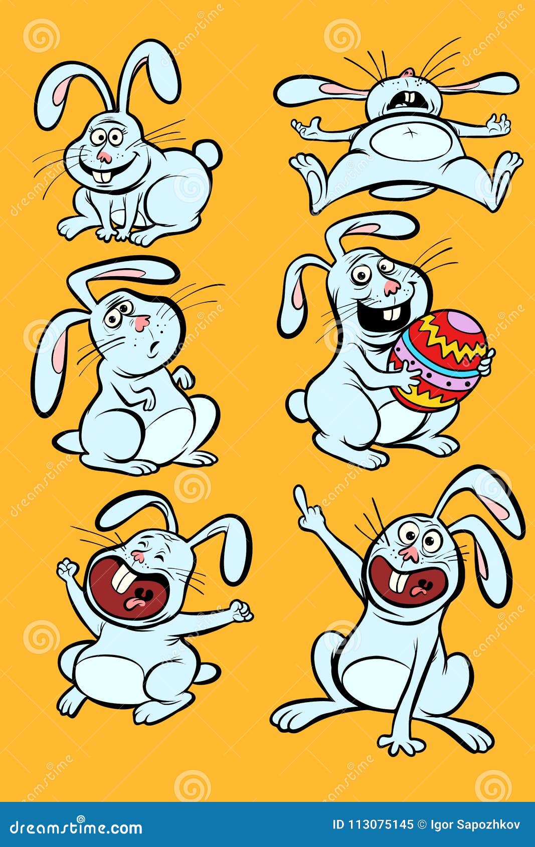 Funny Easter Bunny Character Set Collection Stock Vector - Illustration of bunny, easter: 113075145 Funny Easter Bunny Character Set Collection Stock Vector - Illustration of bunny, easter: 113075145