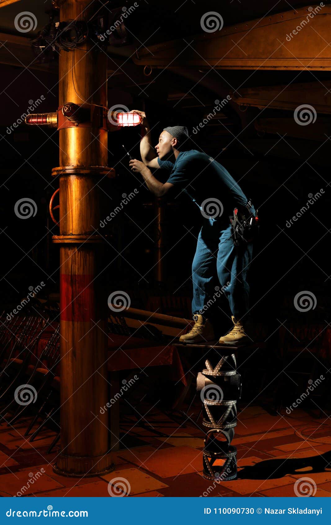 239 Balancing Ladder Man Stock Photos - Free & Royalty-Free Stock