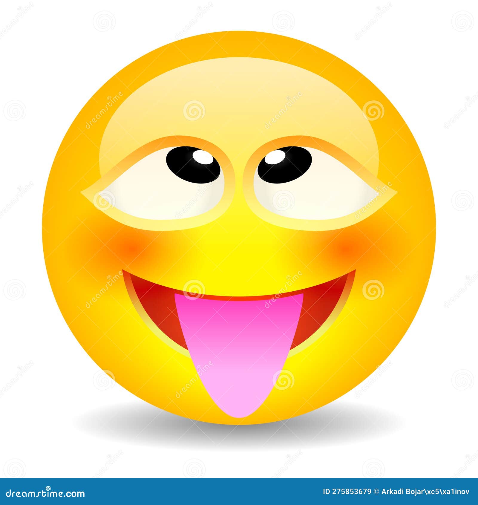 Funny Emoji With Silly Ahegao Face Stock Vector - Illustration Of Placard,  Character: 275853679