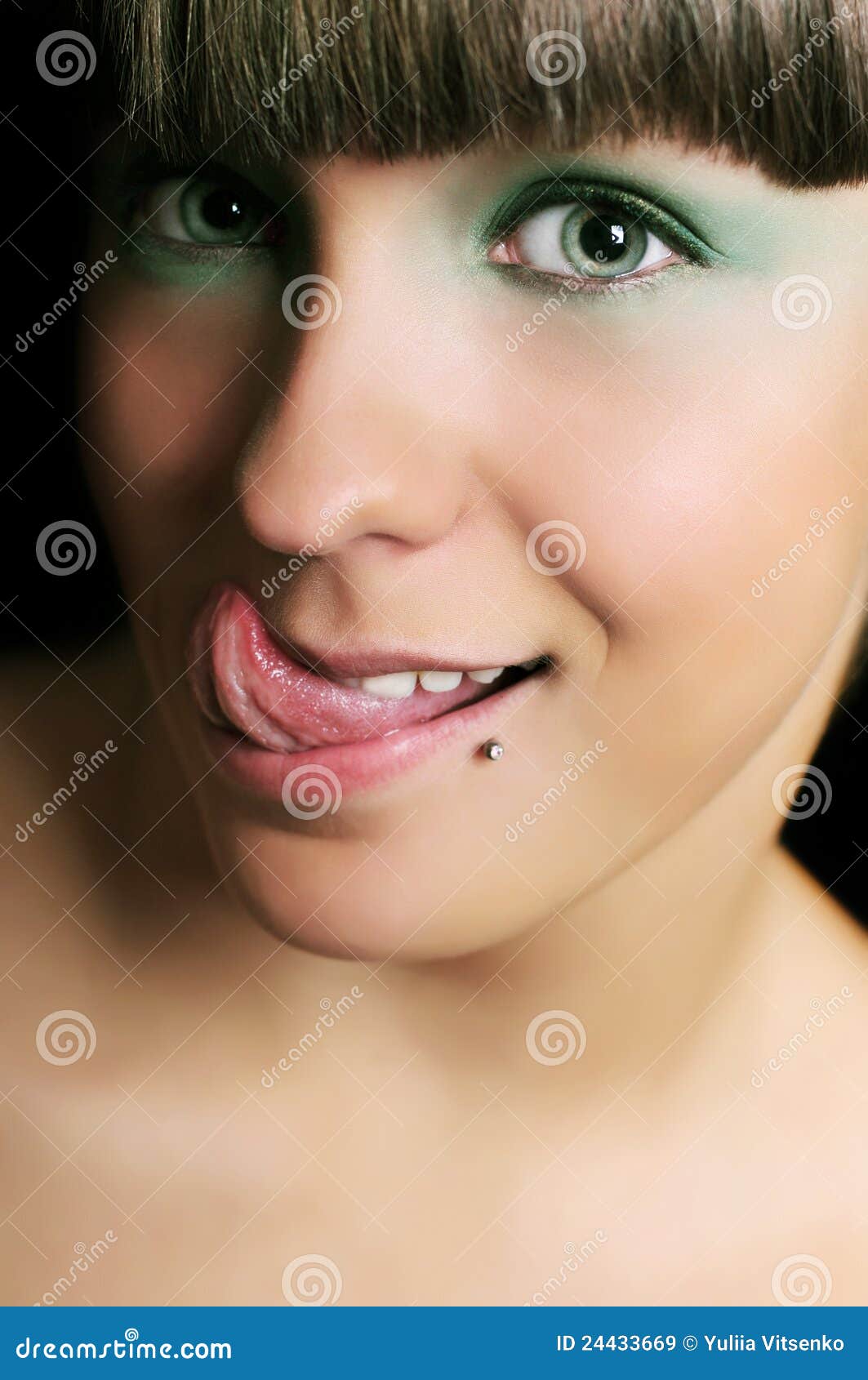 Funny Expressive Teen Girl Sticking Out Tongue Stock Image Image Of
