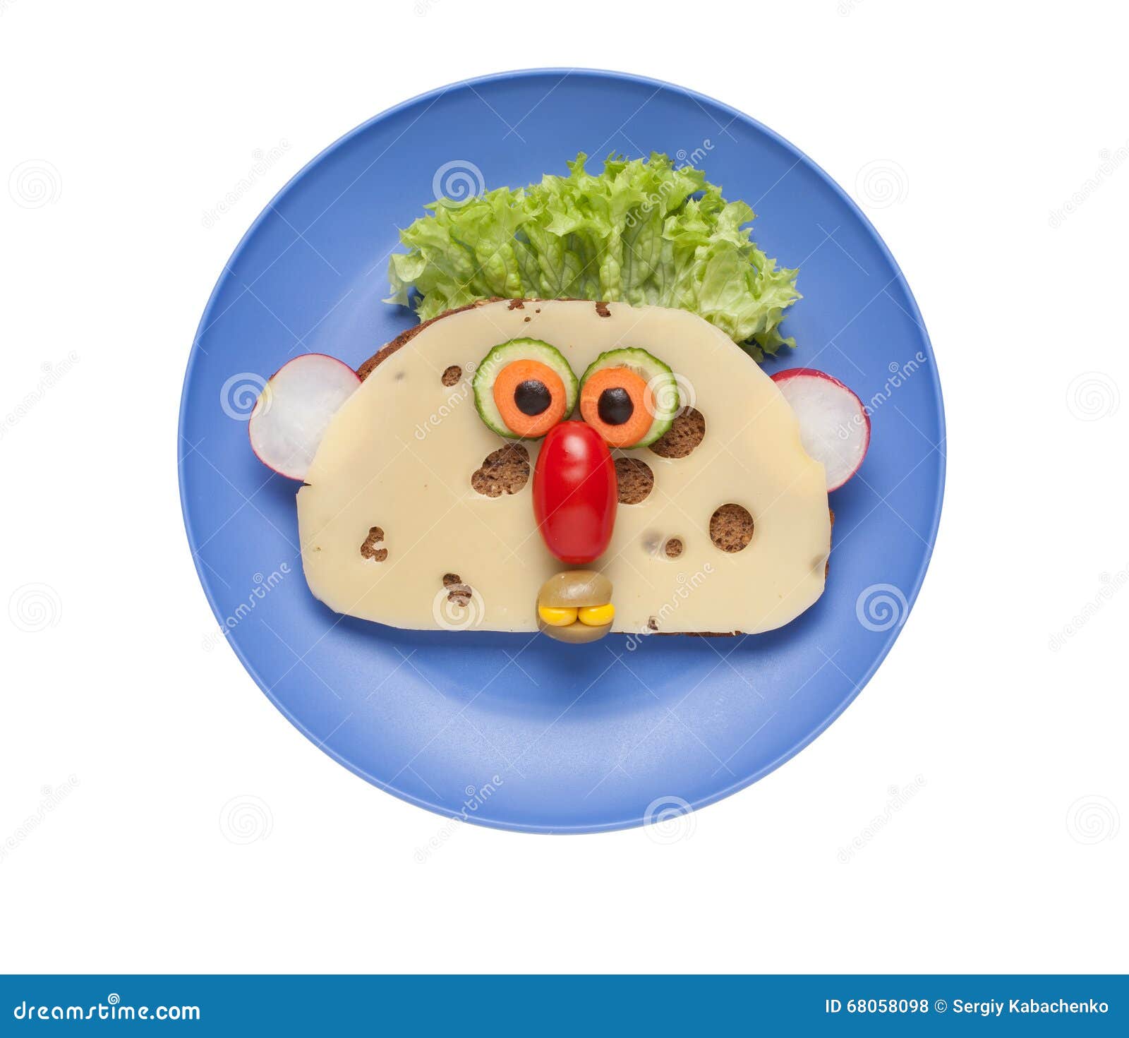 Funny face made of food stock photo. Image of funny, portrait - 68058098